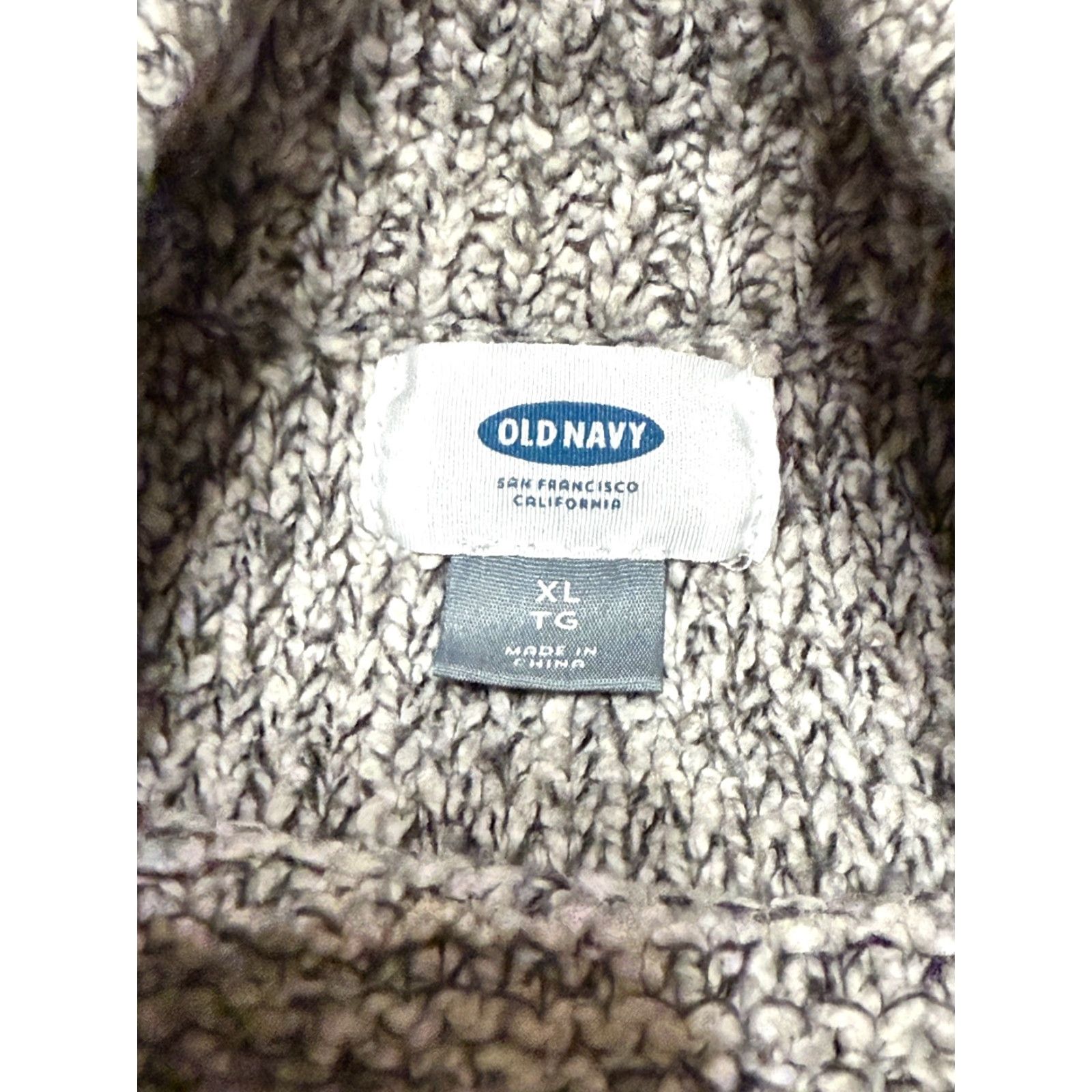 Old Navy VINTAGE? (No) Old Navy Sweater Women's XL Gray White Pullover Crew Neck Knit Card? Size XL / US 12-14 / IT 48-50 - 5 Thumbnail