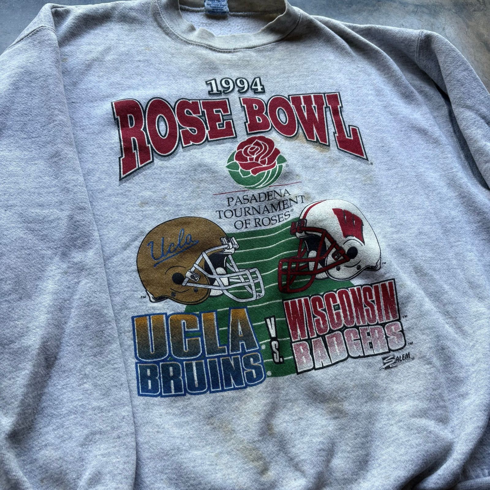 Salem Sportswear Vintage 90s Salem Rose Bowl Sweatshirt Size US XL / EU 56 / 4 - 3 Thumbnail
