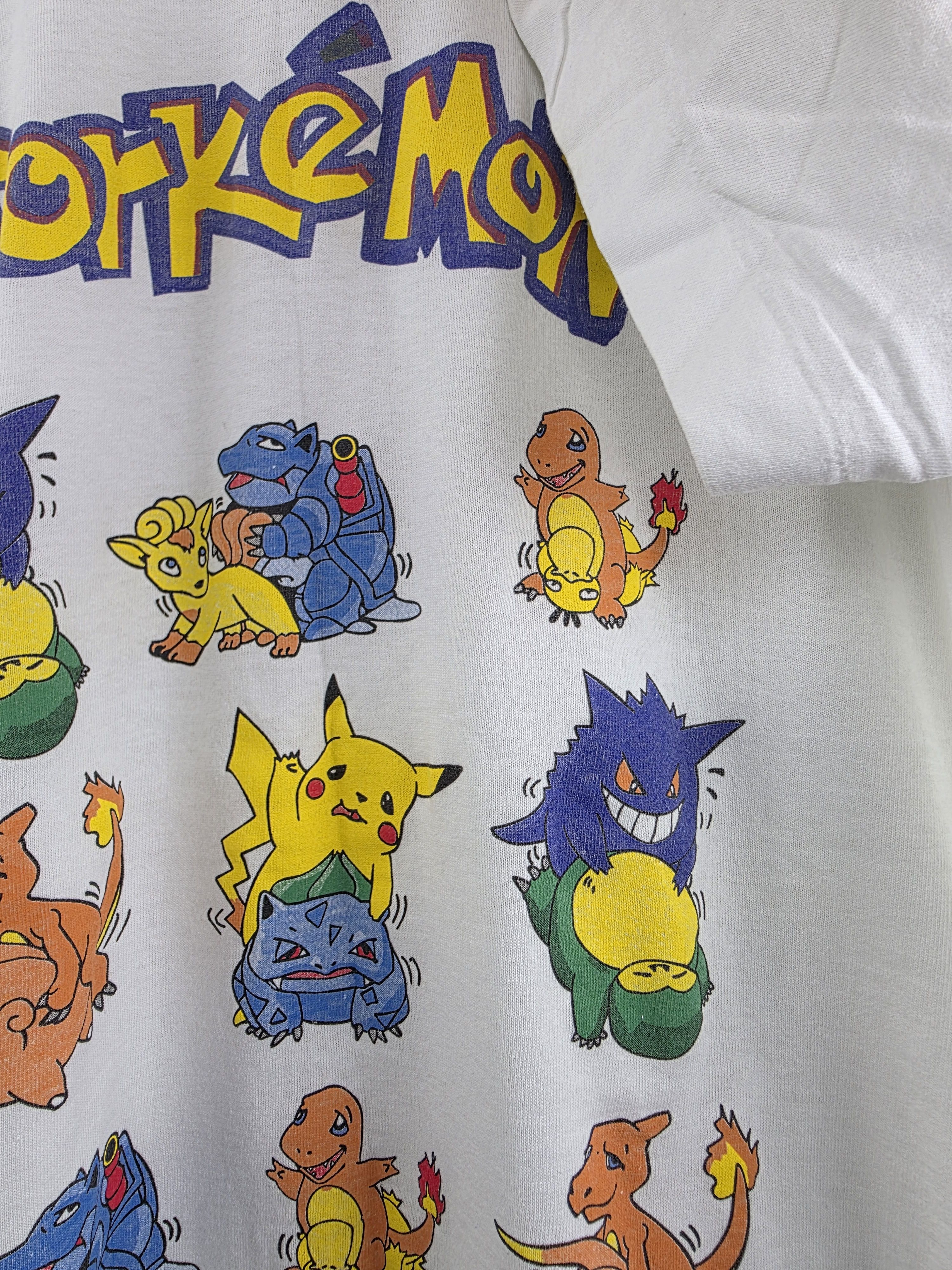 Anime 90s Pokémon Porkémon Anime Tee L 22" 28.5" Size US L / EU 52-54 / 3 - 5 Thumbnail