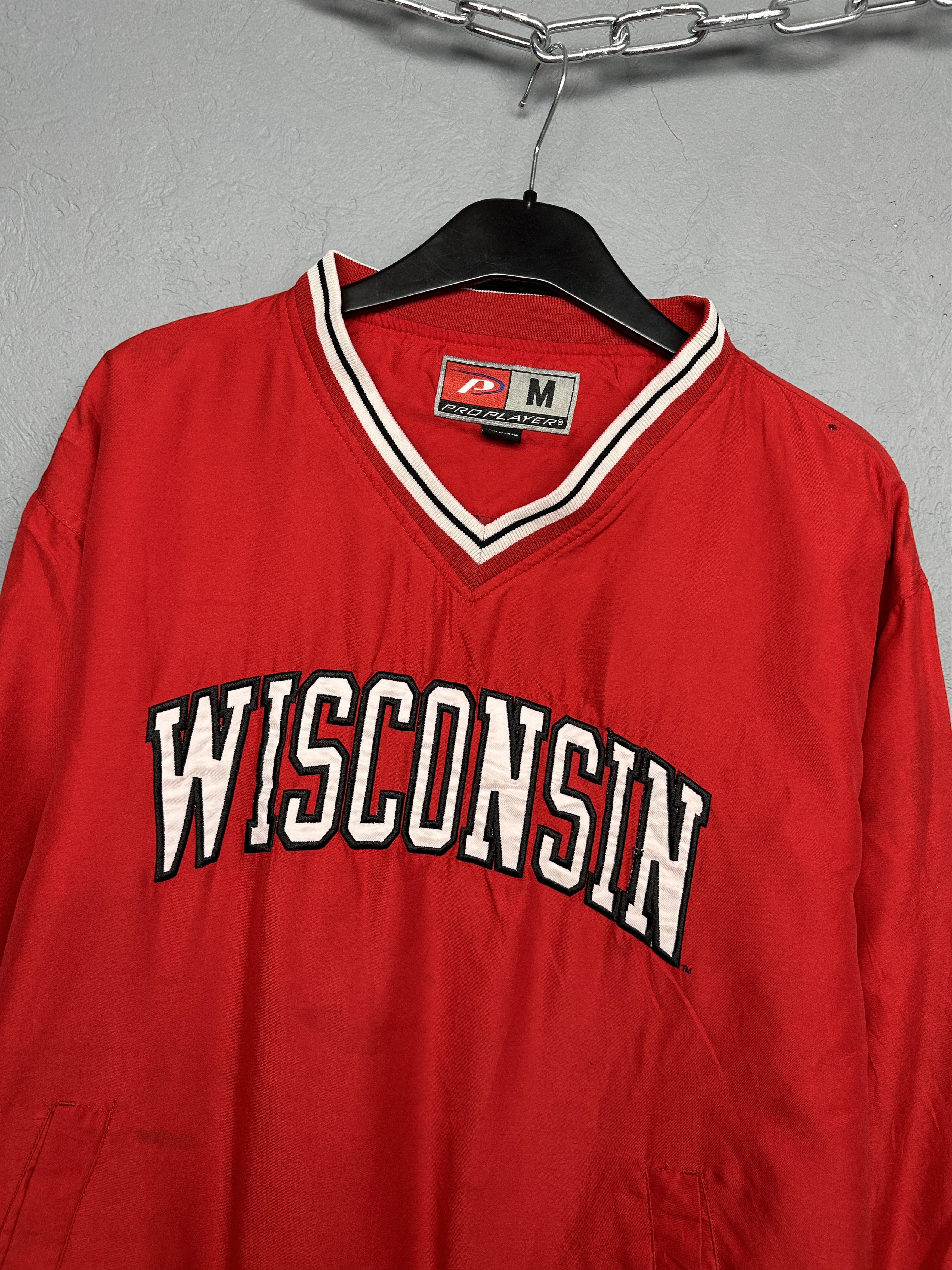 Vintage Wisconsin Badgers Vintage Mens Pullover Jacket Size US M / EU 48-50 / 2 - 2 Thumbnail
