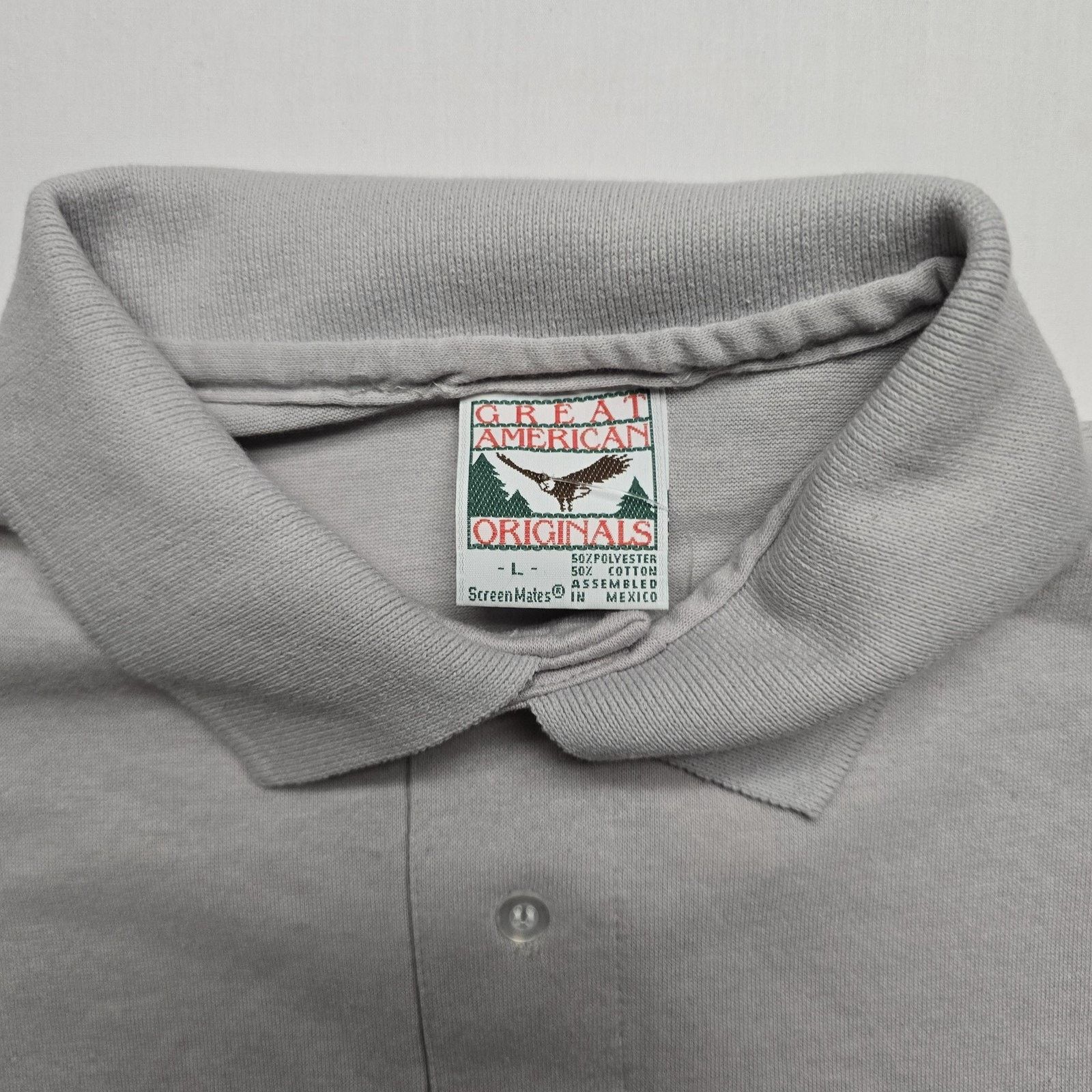 Vintage Vintage Great American Originals Polo L Gray Blank Casual Size US L / EU 52-54 / 3 - 5 Thumbnail