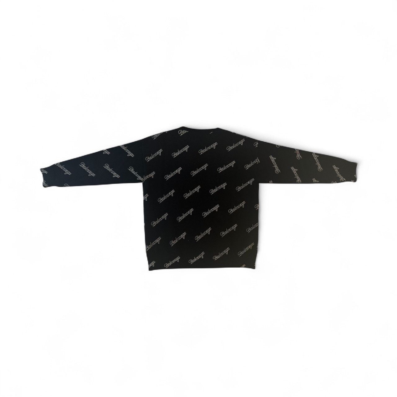 Balenciaga Balenciaga All Over Script Logo Knit Sweater Size US XS / EU 42 / 0 - 4 Thumbnail
