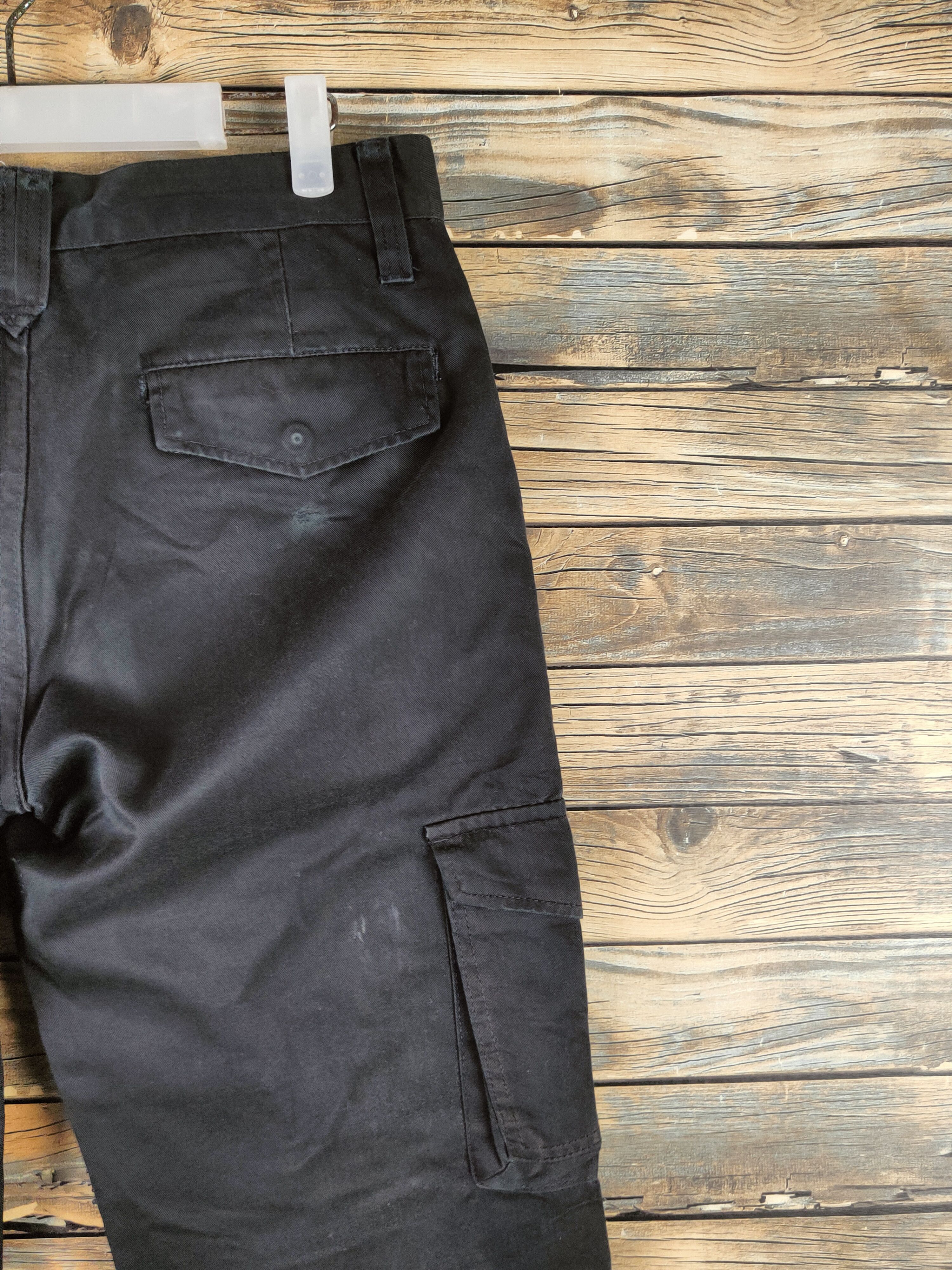 Japanese Brand DL Doublefocus Black Multipocket Cargo Pants #46-372 Size US 32 / EU 48 - 12 Thumbnail