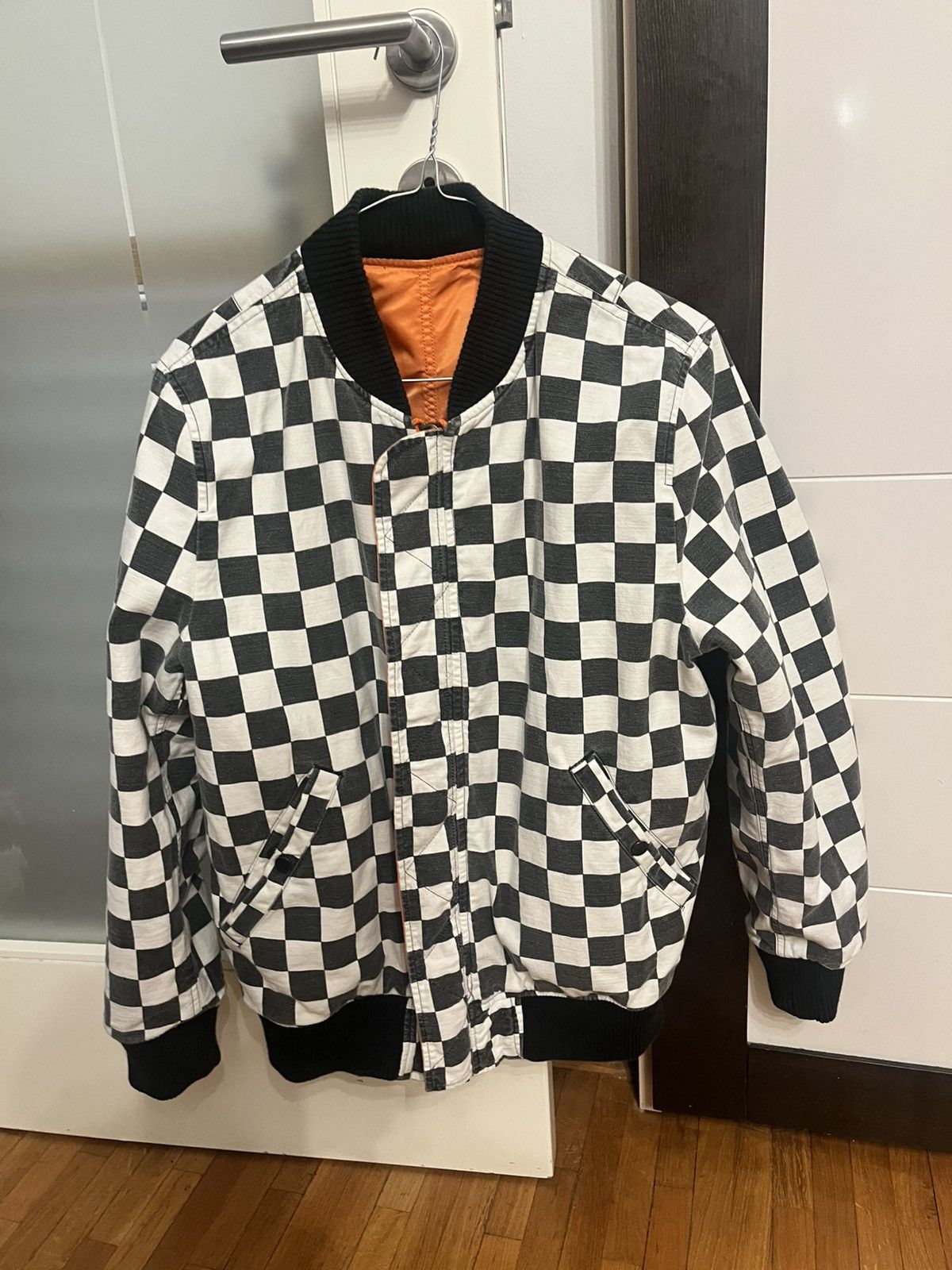 Supreme Reversible Checkered MA-1 Bomber Jacket SS16 Size US M / EU 48-50 / 2 - 2 Thumbnail