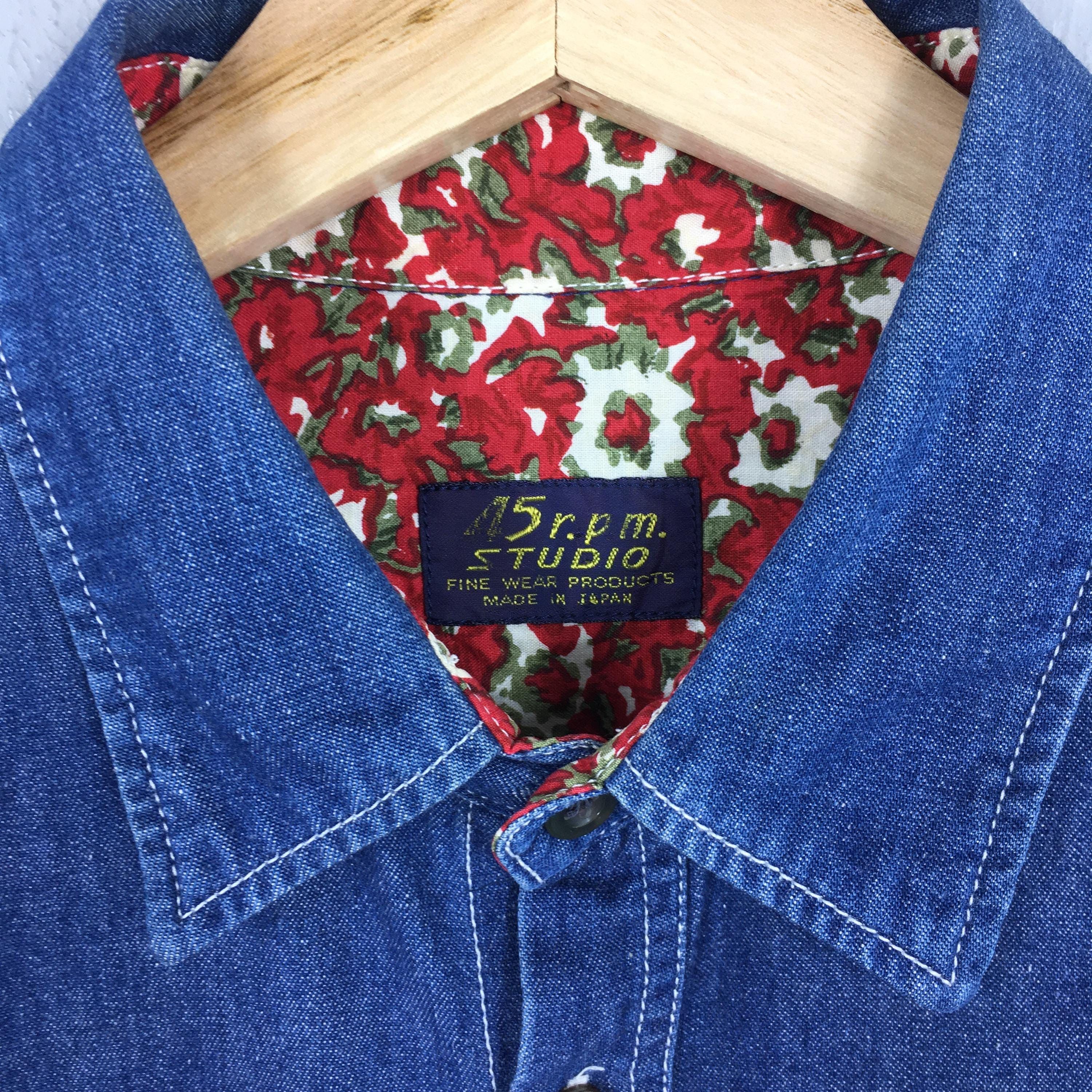 45rpm Vintage 45 RPM Studio Blue Jeans Shirt Large Size US L / EU 52-54 / 3 - 5 Thumbnail
