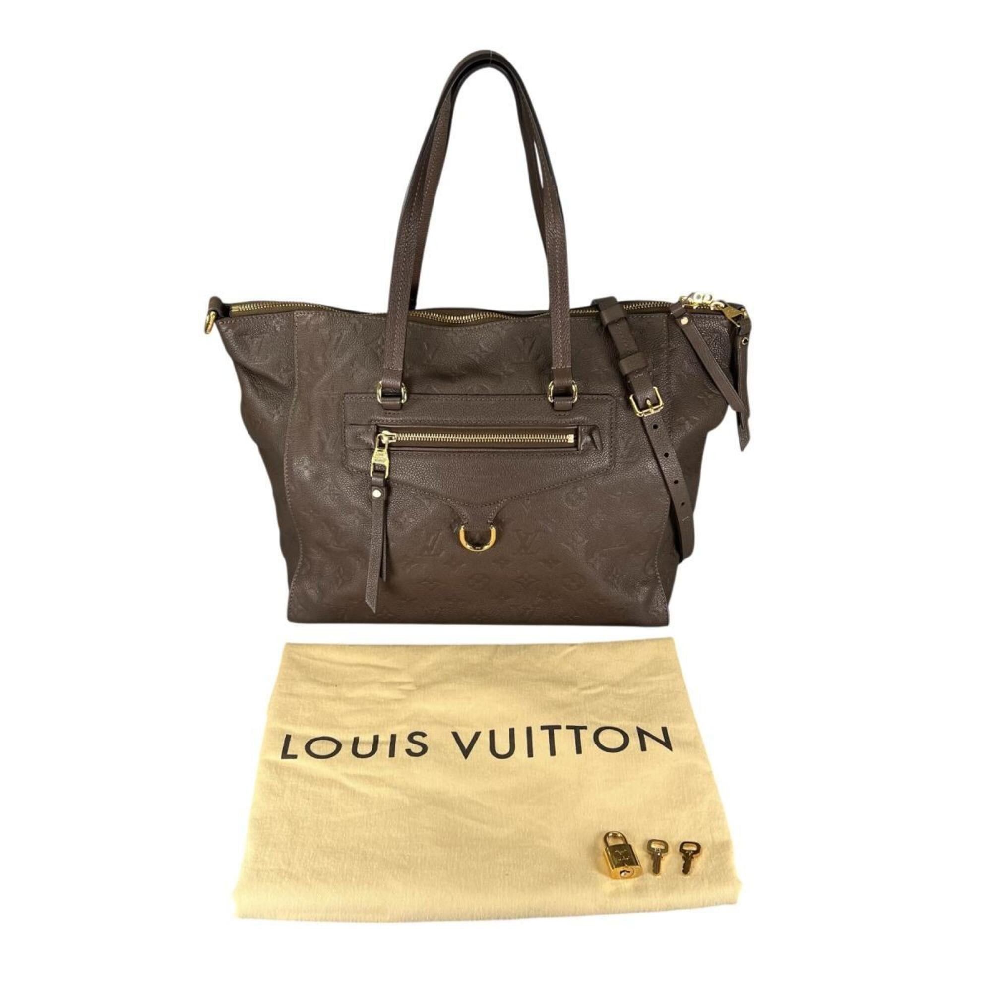 Louis Vuitton Louis Vuitton Lumineuse PM Tote Bag, Monogram Empreinte, M93409, Brown Size ONE SIZE - 1 Thumbnail
