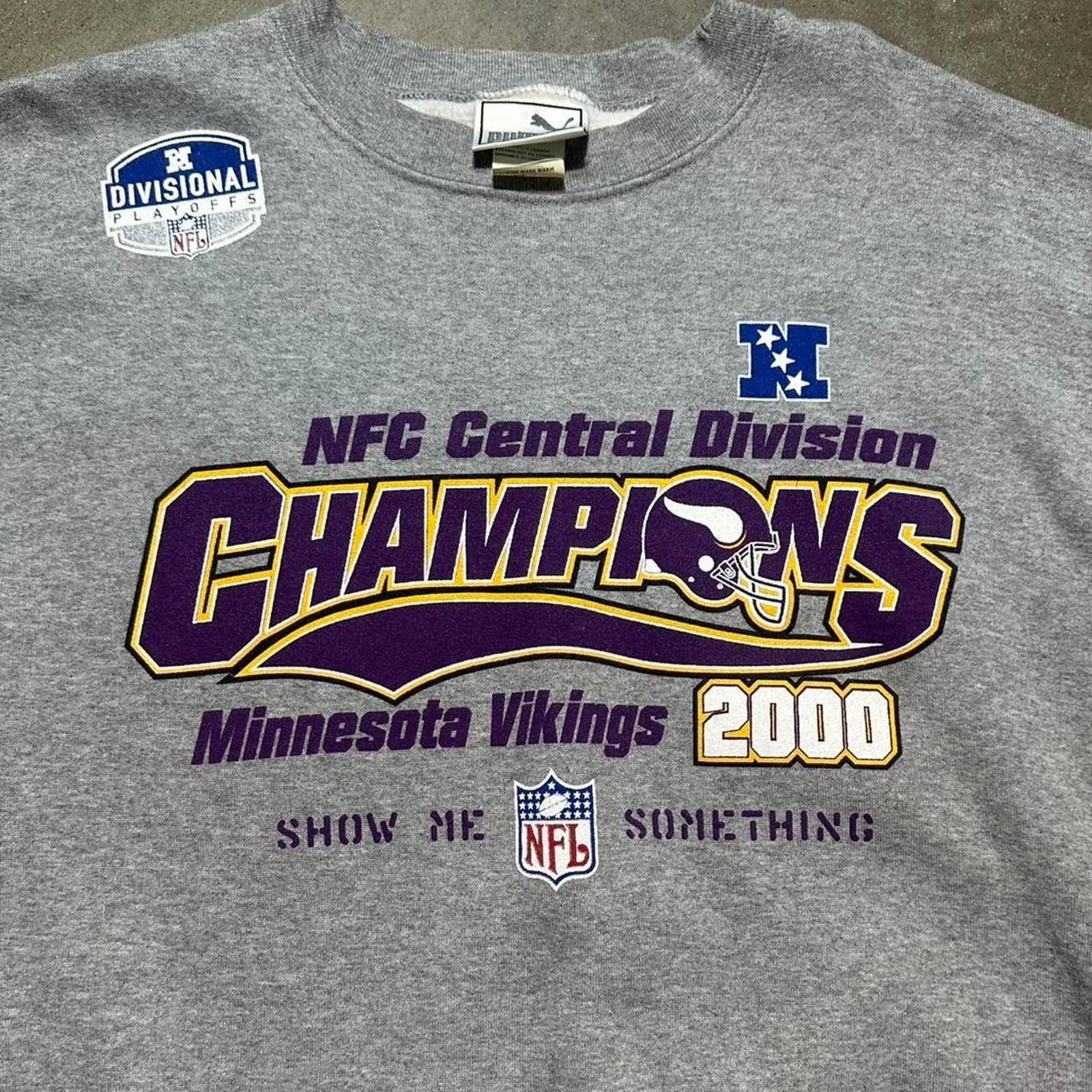 Puma Vintage 2000 Minnesota Vikings NFC Champions Crewneck NFL Size US L / EU 52-54 / 3 - 2 Thumbnail