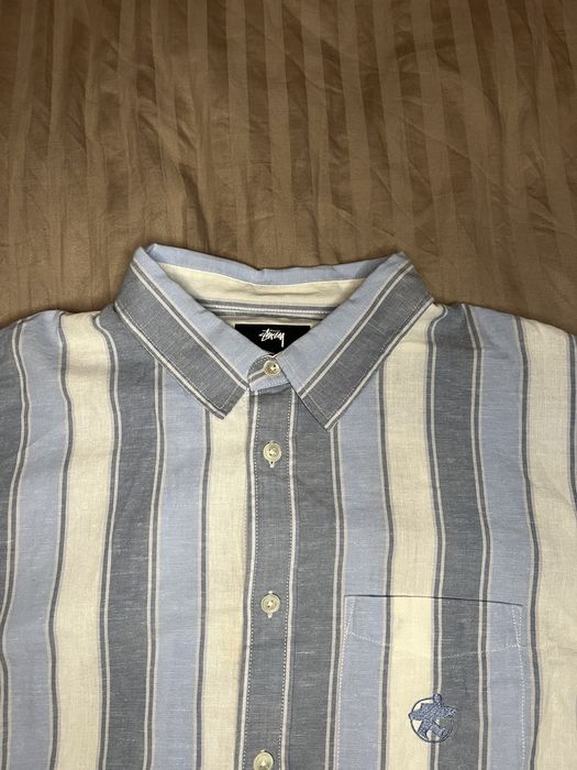 Stussy Stussy Wide Striped Shirt Surfman Logo | Grailed