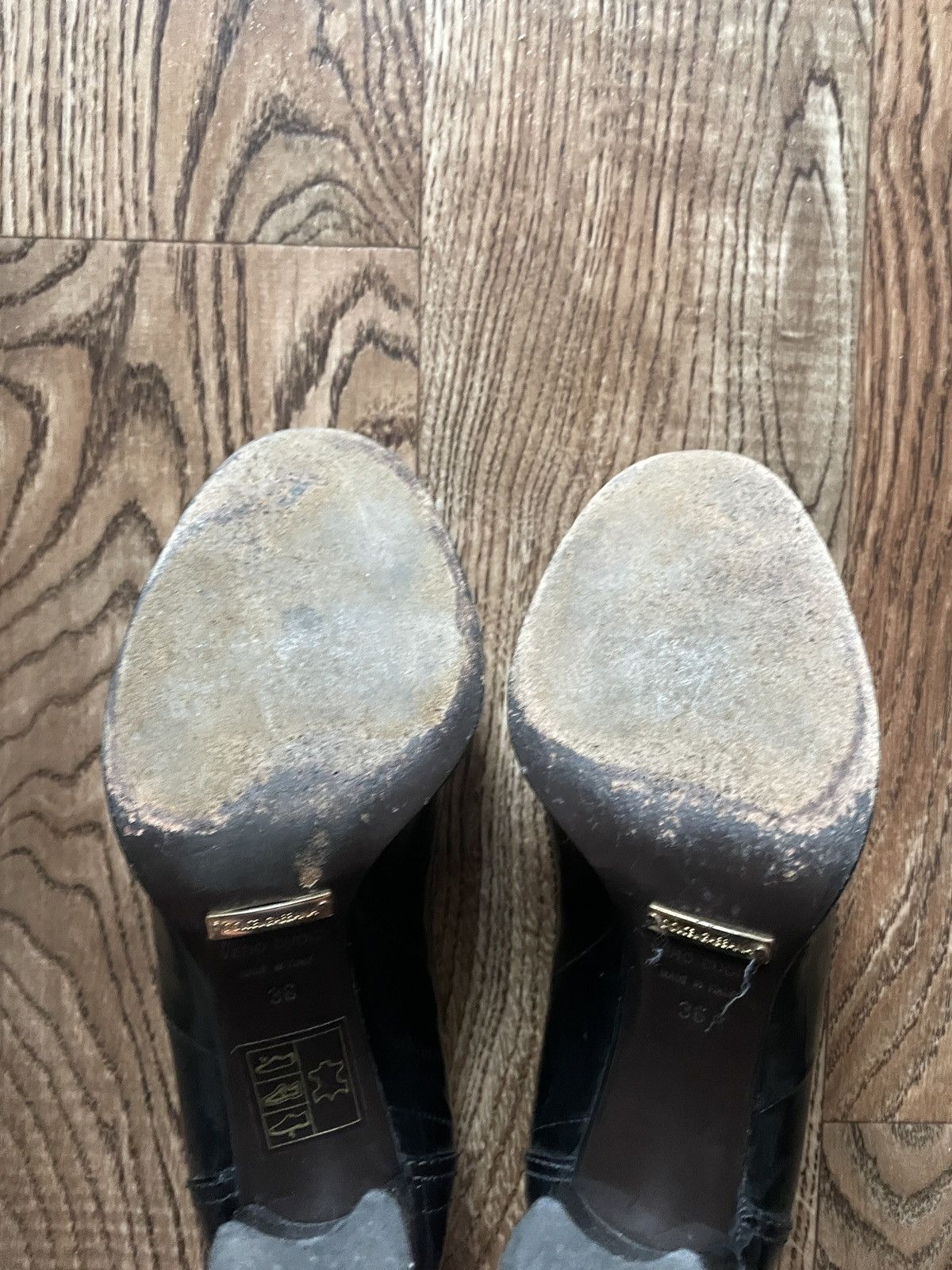 Dolce & Gabbana Dolce Gabbana Black Leather Platform Heels Size:36 Size US 6 / IT 36 - 7 Thumbnail