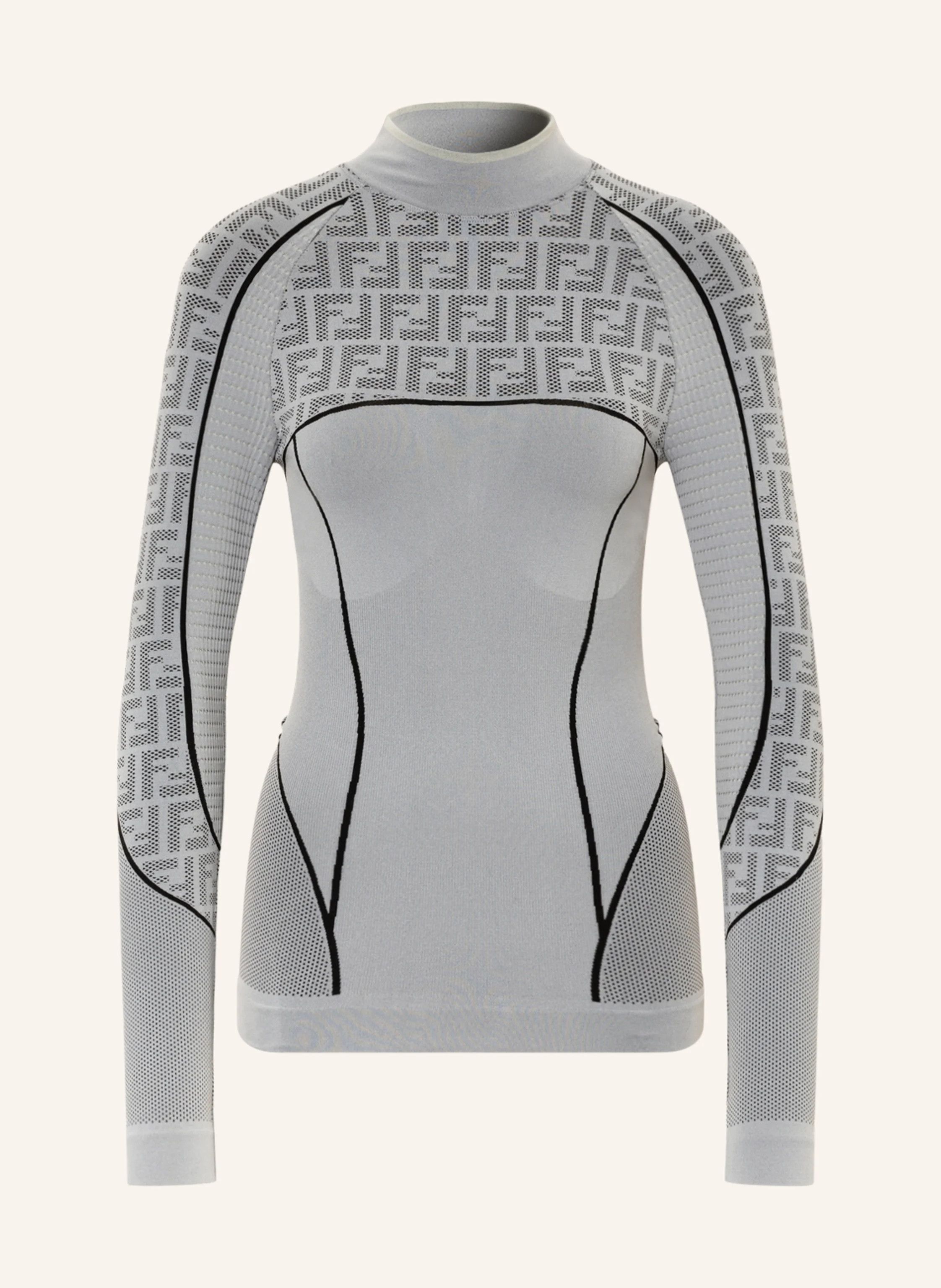 Fendi o1s1wg111224 FF Technical Fabric Sweater in Grey Size M / US 6-8 / IT 42-44 - 1 Thumbnail