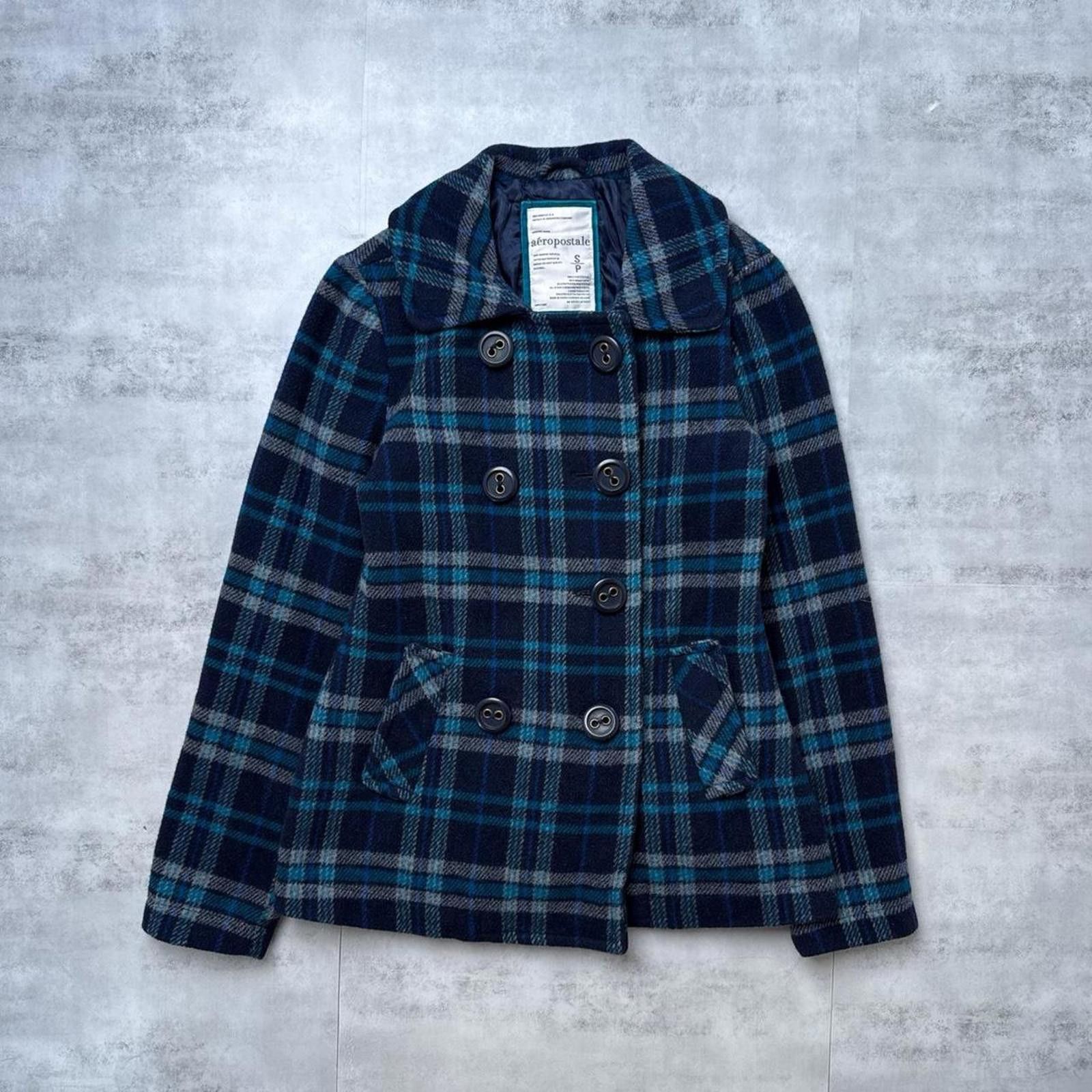 Aeropostale Y2K Aeropostale Plaid Button Peacoat 00s Jacket Size S / US 4 / IT 40 - 1 Thumbnail