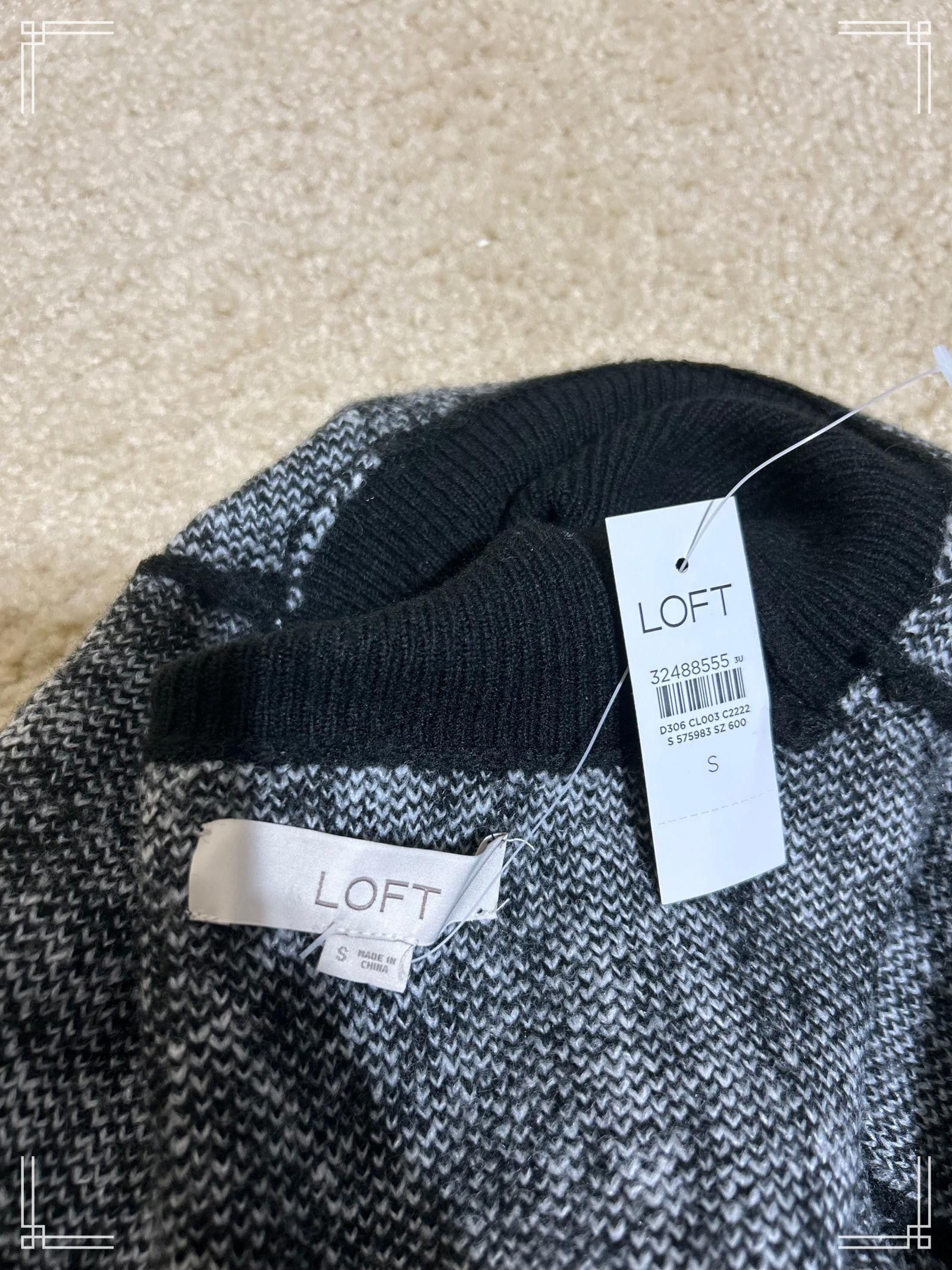 Designer LOFT Black & White Turtleneck Sweater - Size S Size S / US 4 / IT 40 - 3 Thumbnail