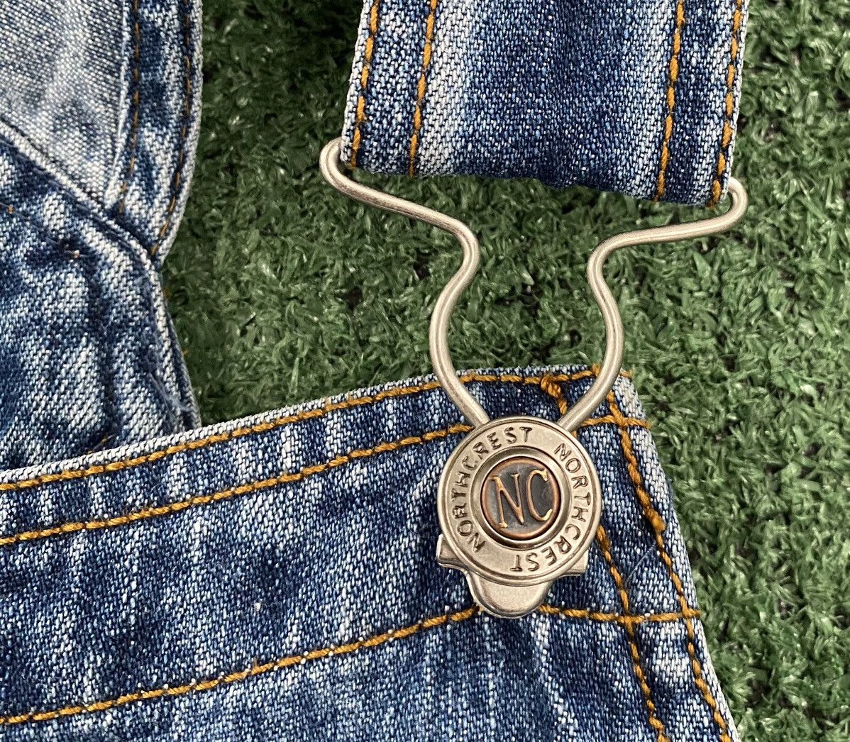 Vintage Vintage 90’s North Crest Denim Shortalls Womens 34” Waist Size 34" / US 12 / IT 48 - 4 Thumbnail