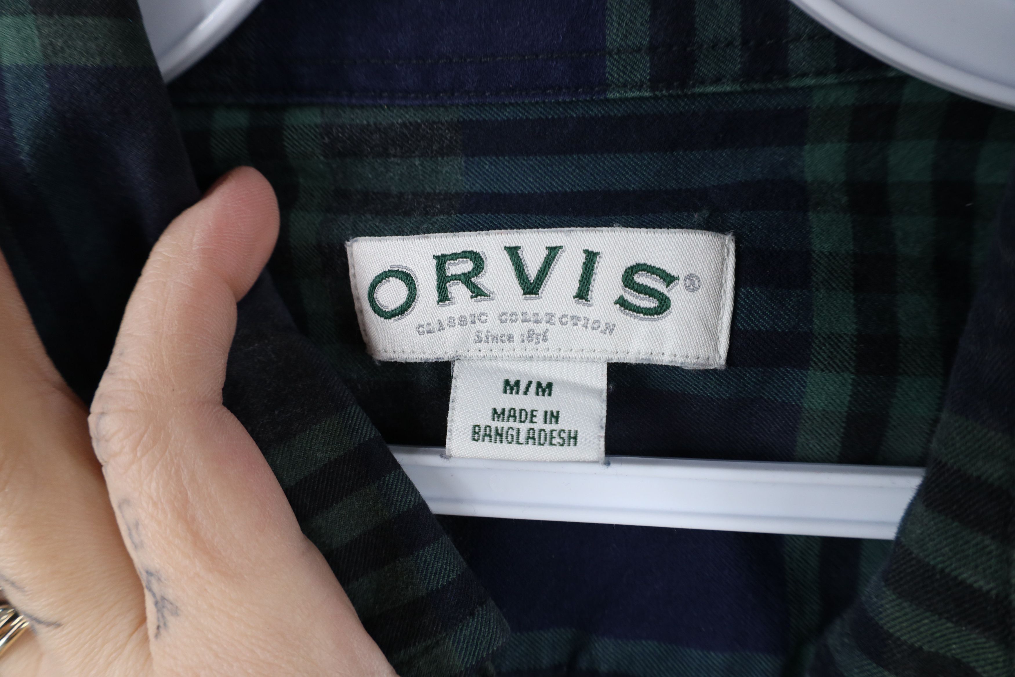 Orvis × Vintage Vintage Orvis Heavyweight Flannel Collared Button Down Shirt Size US M / EU 48-50 / 2 - 9 Thumbnail