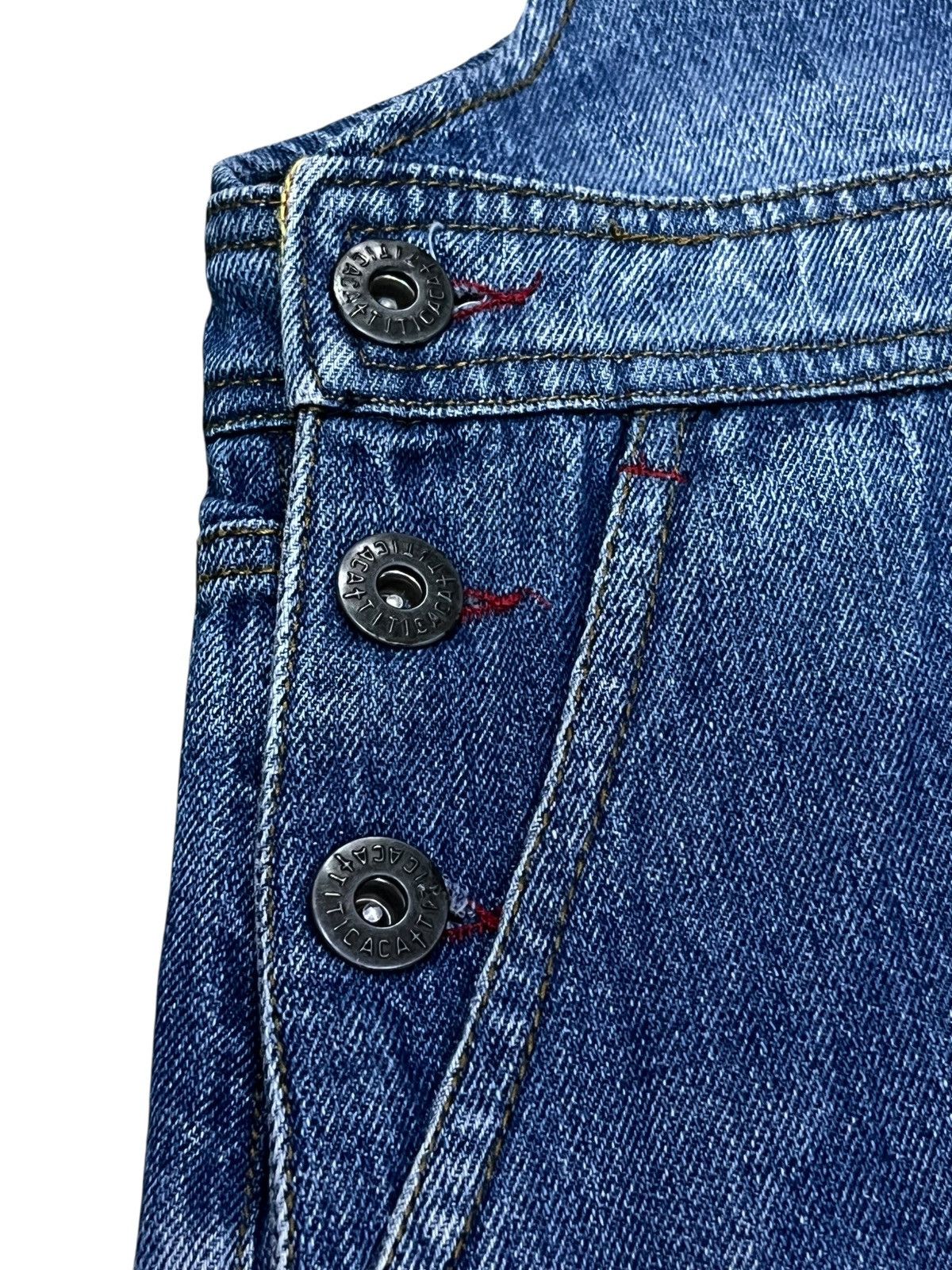 VIBE Vintage TITICACA Baggy Denim Overall w/ Embroidery Size 30" / US 8 / IT 44 - 9 Thumbnail