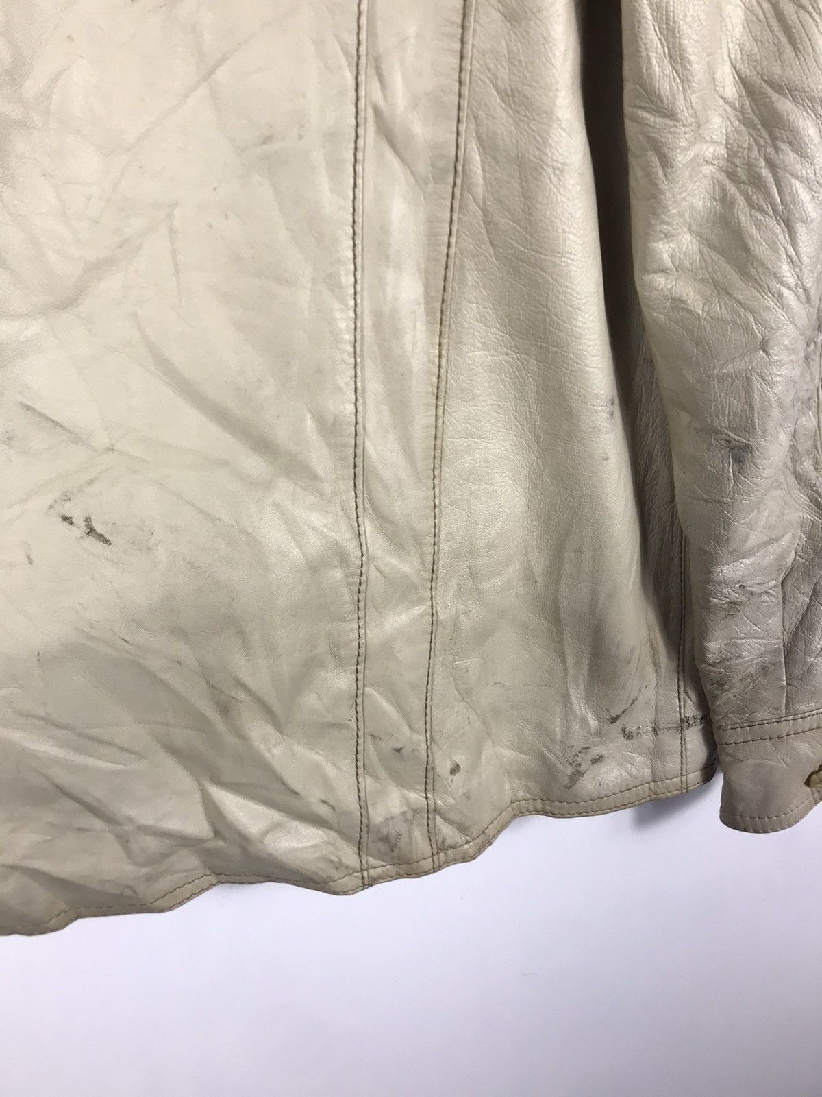 Burberry × Vintage ⚡️Vintage Burberry Distressed Leather Shirt Jacket Size US M / EU 48-50 / 2 - 18 Thumbnail