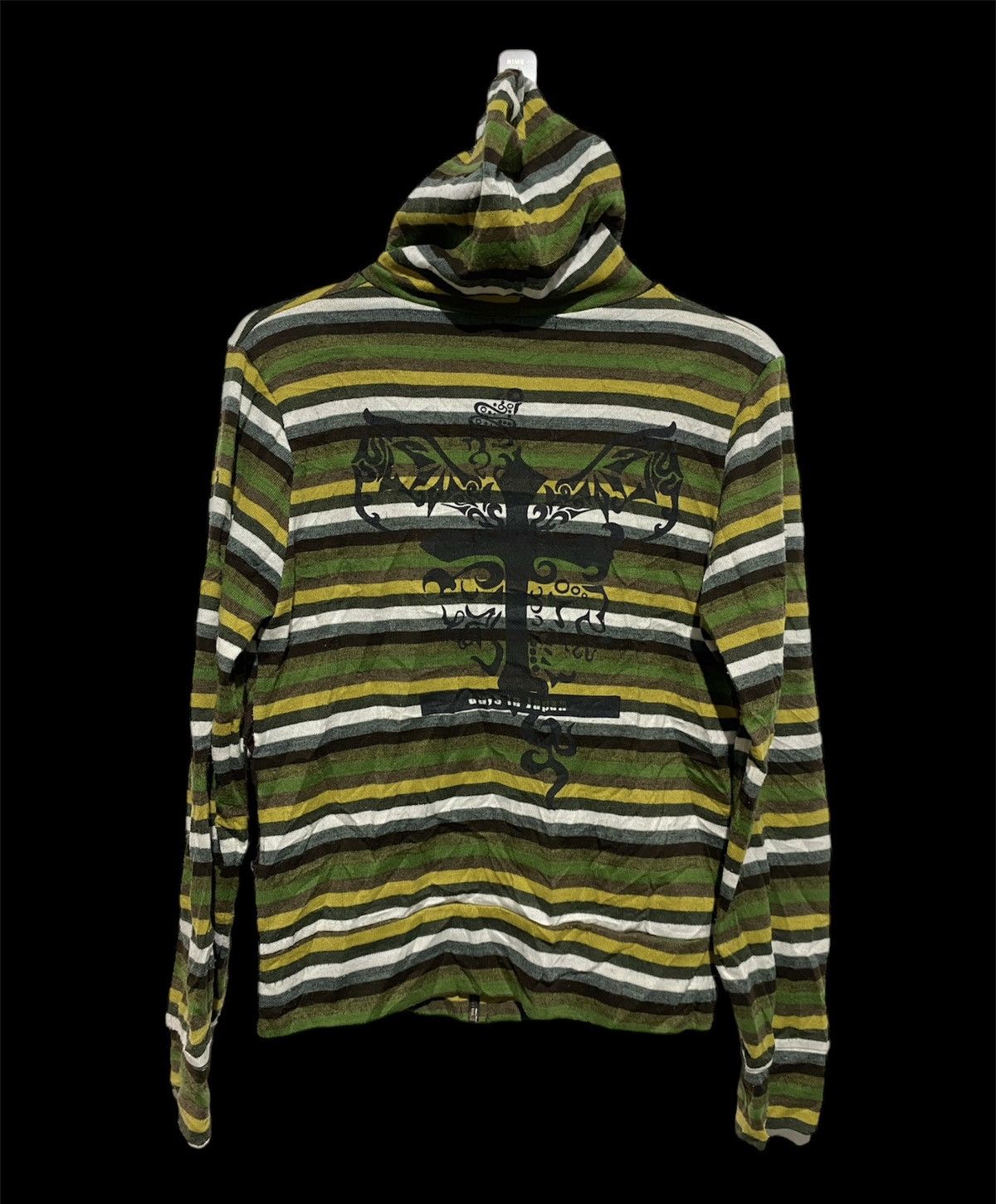 Yasuyuki Ishii Vintage Fine Striped poem zip up hoodie ifsixwasnine style Size US M / EU 48-50 / 2 - 2 Thumbnail