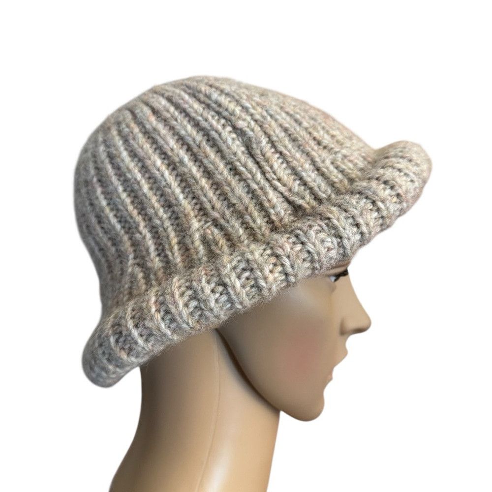 Free People New Free People Beige Knitted Bucket Hat Size ONE SIZE - 1 Thumbnail