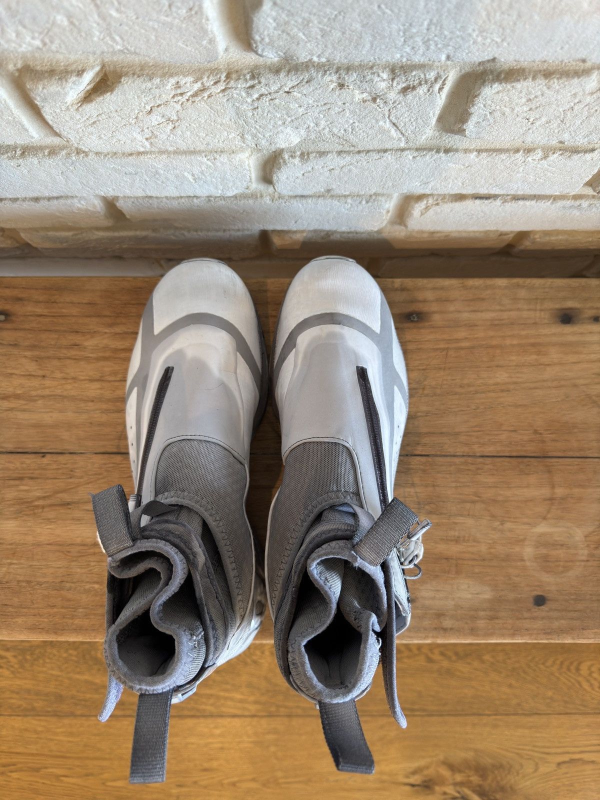 11 By Boris Bidjan Saberi Light Grey Bamba 3X High Sneakers Size US 10 / EU 43 - 3 Thumbnail