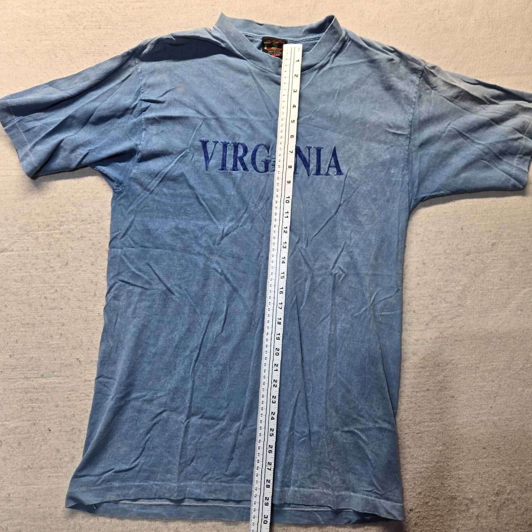 Vintage Virginia VA Embroidered Blue Tee Shirt Short Sleeve Men L Large Size US L / EU 52-54 / 3 - 7 Thumbnail