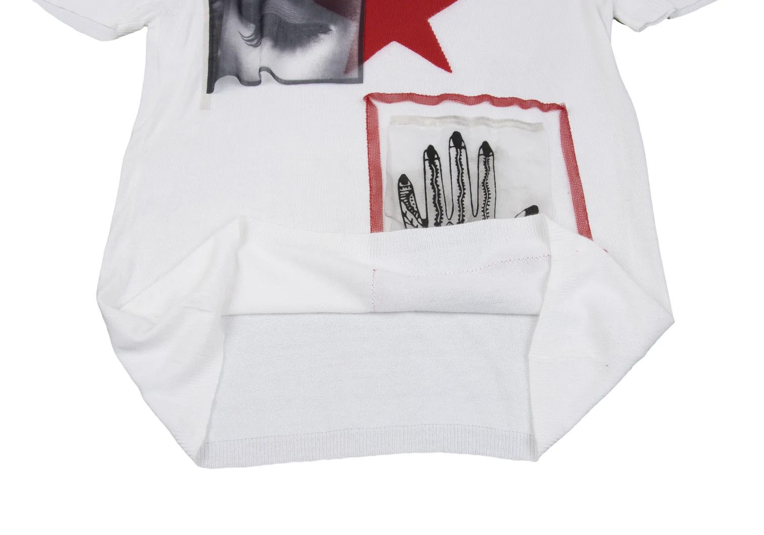 Jean Paul Gaultier Star Jacquard Knit Top in Off-White with Flaws Size US M / EU 48-50 / 2 - 9 Thumbnail