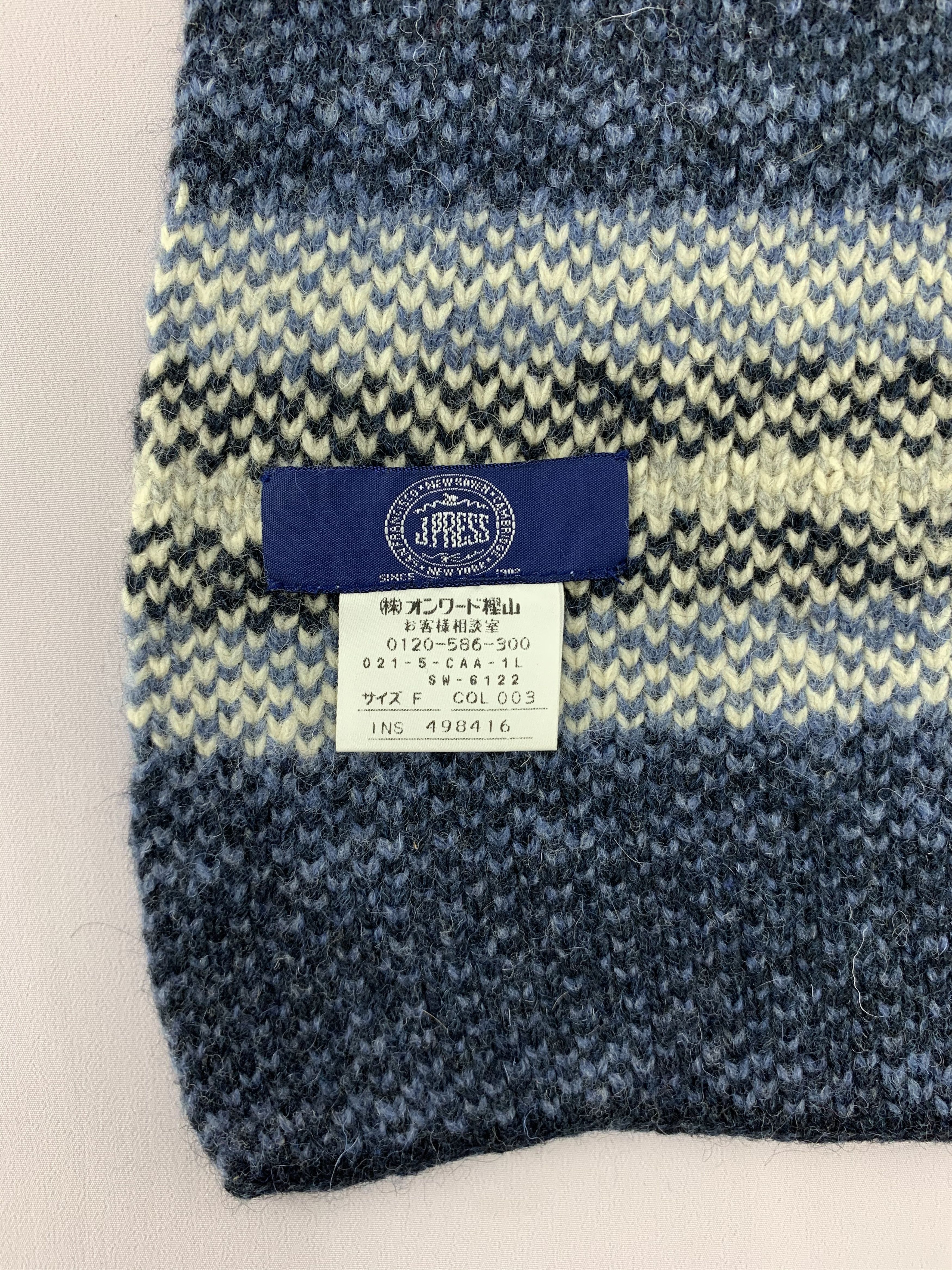 J. Press J. Press Scarf Wool Muffler Neck Wrap BL4408 Size ONE SIZE - 4 Thumbnail