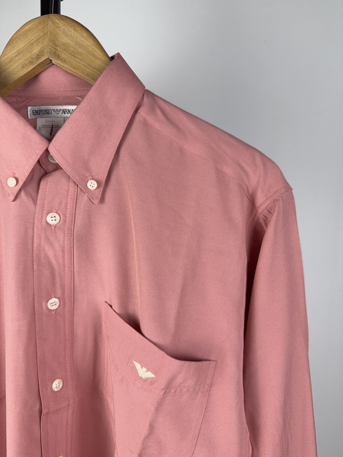 Armani Collezioni × Emporio Armani × Giorgio Armani Vintage 90s Emporio Armani Bottom down pocket Shirt Rare Size US M / EU 48-50 / 2 - 3 Thumbnail