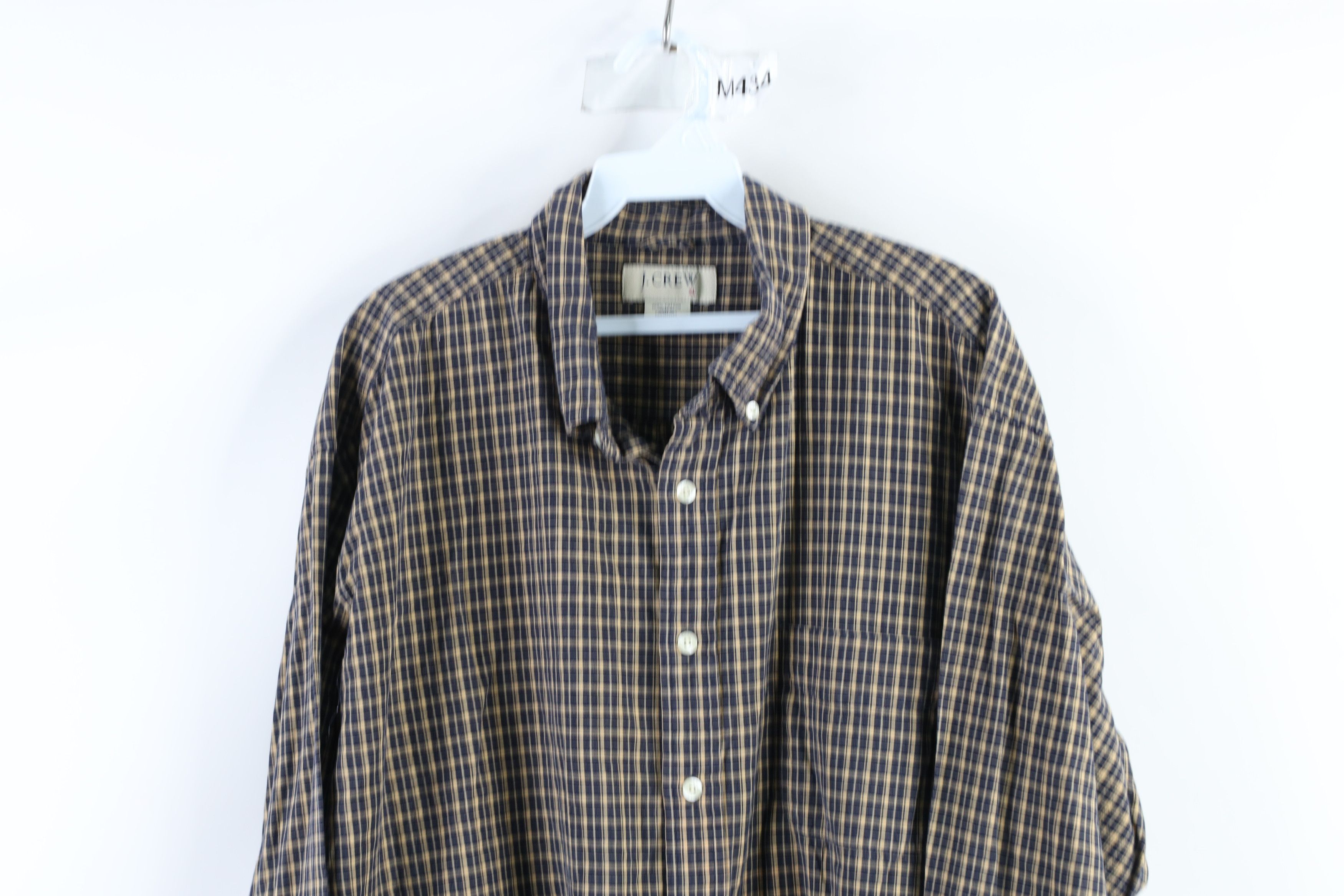 J.Crew × Vintage Vintage 90s J Crew Flannel Button Shirt Plaid Cotton Size US XL / EU 56 / 4 - 2 Thumbnail