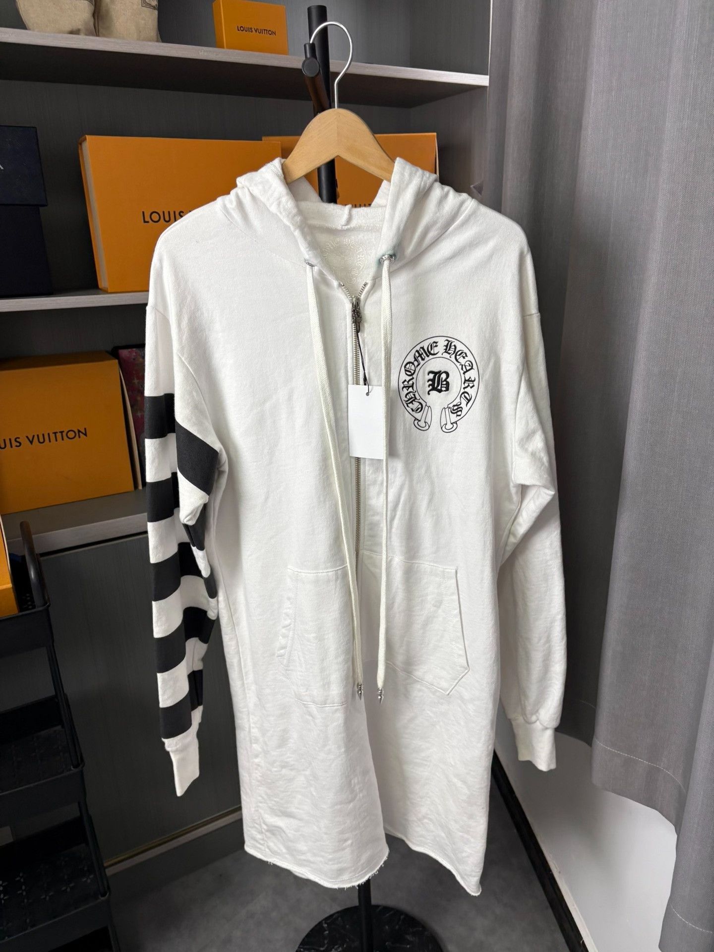 Chrome Hearts Chrome Hearts Collab Long Black Hoodie XS Women Size XS / US 0-2 / IT 36-38 - 1 Thumbnail