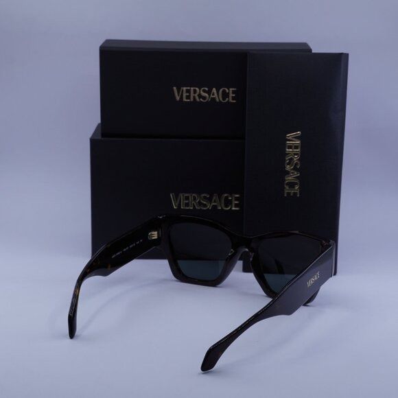 Versace Versace VE4492U 108/87 Sunglasses Dark Havana Square Frame Size ONE SIZE - 10 Thumbnail
