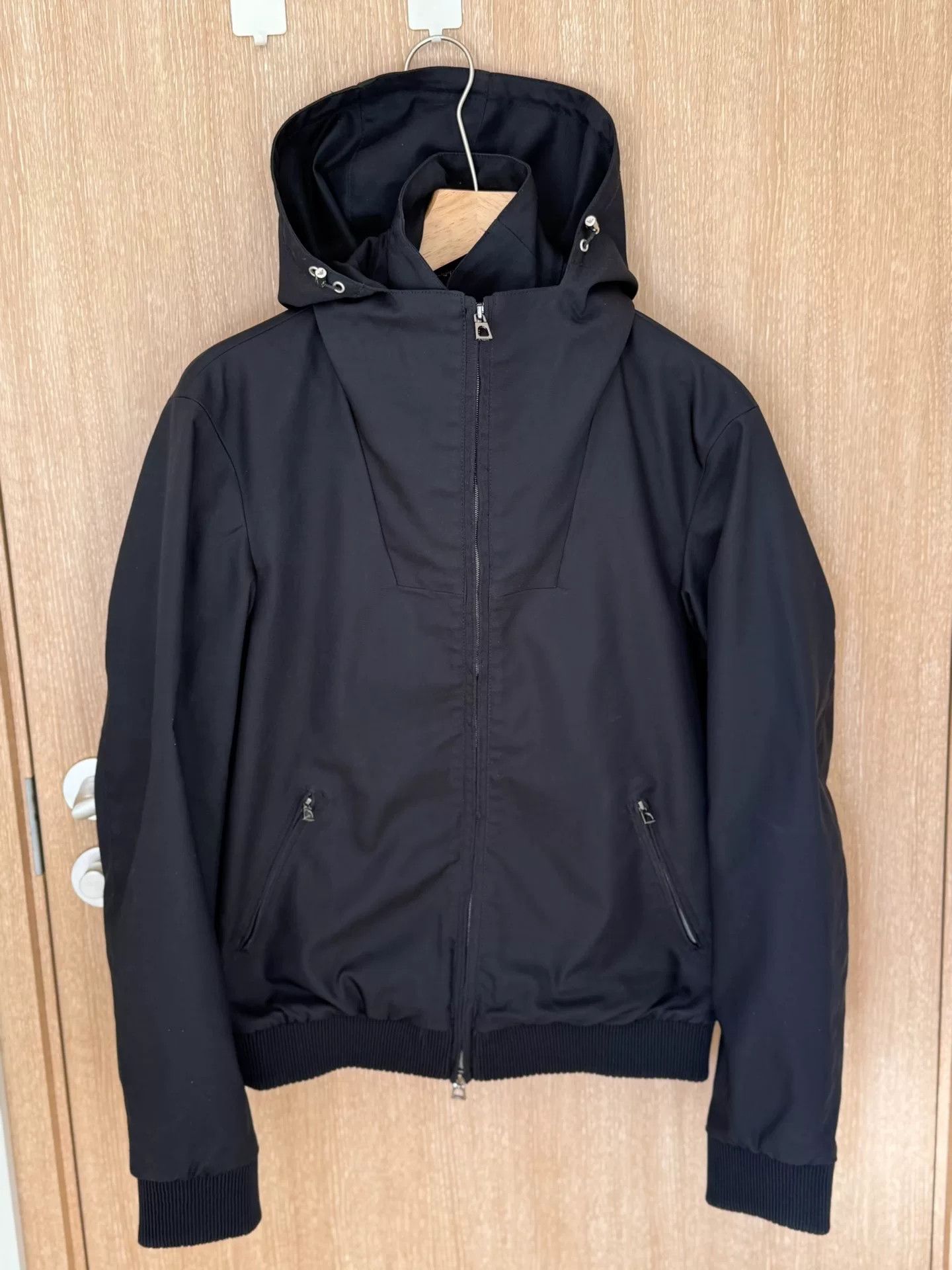Emporio Armani EMPORIO ARMANI Black Layered Jacket Size US M / EU 48-50 / 2 - 1 Thumbnail
