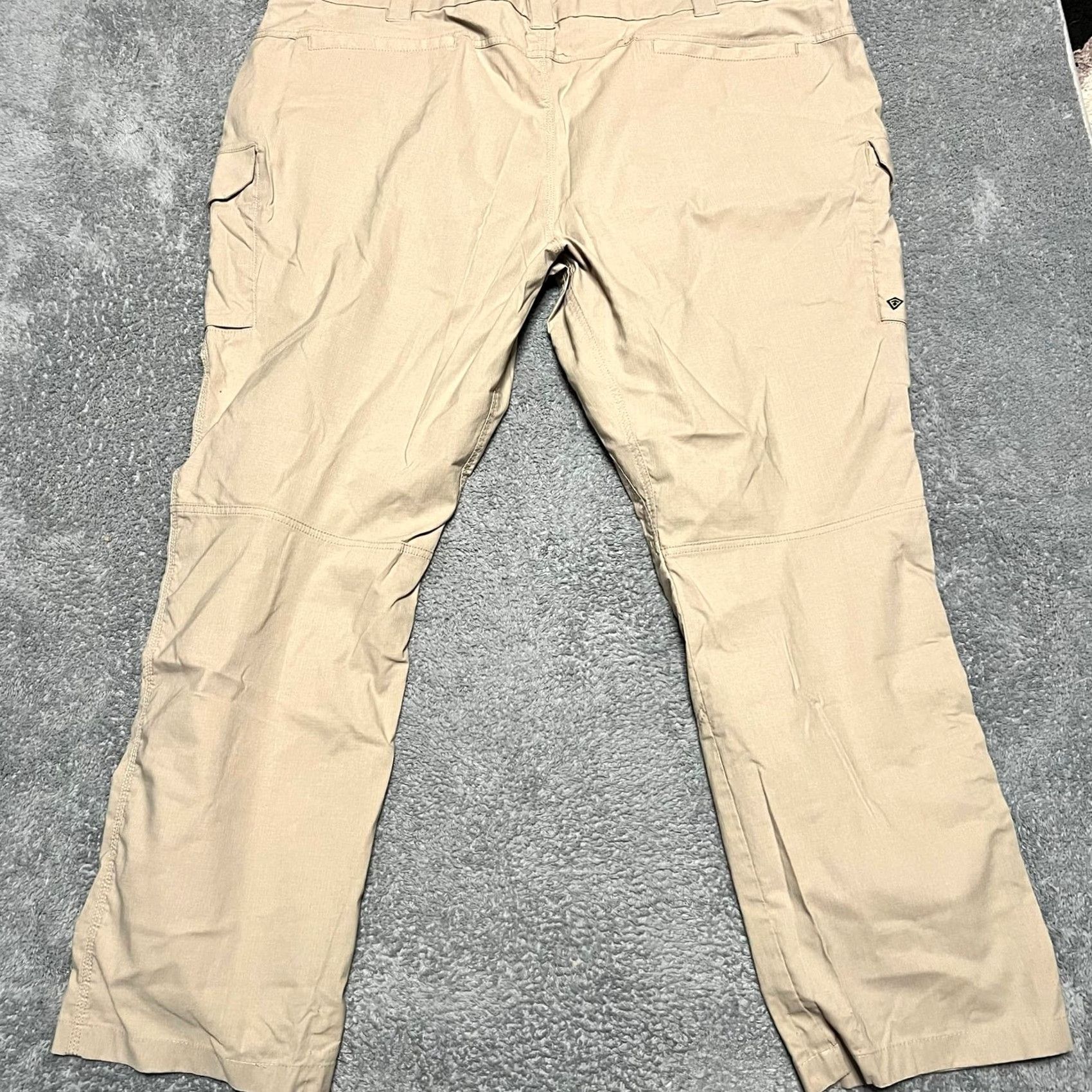 Vintage First Tactical Pants Mens 52 Tan Cargo Straight Fit Ripstop 52x33 Big & Tall Inseam 33 Mens Cargo Pants Tan Size US 36 / EU 52 - 4 Thumbnail
