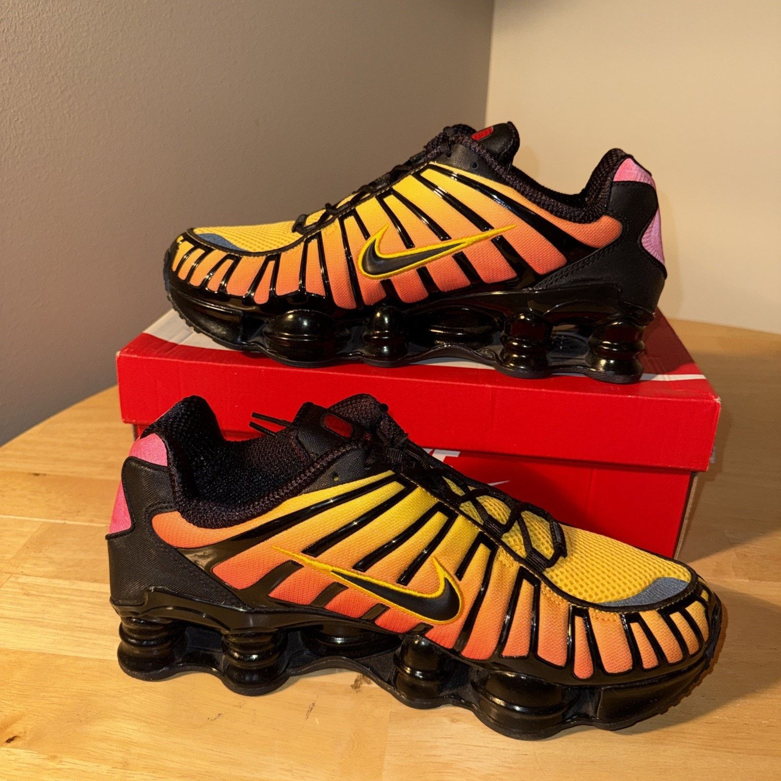 Nike Nike Shox TL ‘Sunrise’ Black Amarillo Red AV3595-004 Men’s Size US 10 / EU 43 - 4 Thumbnail