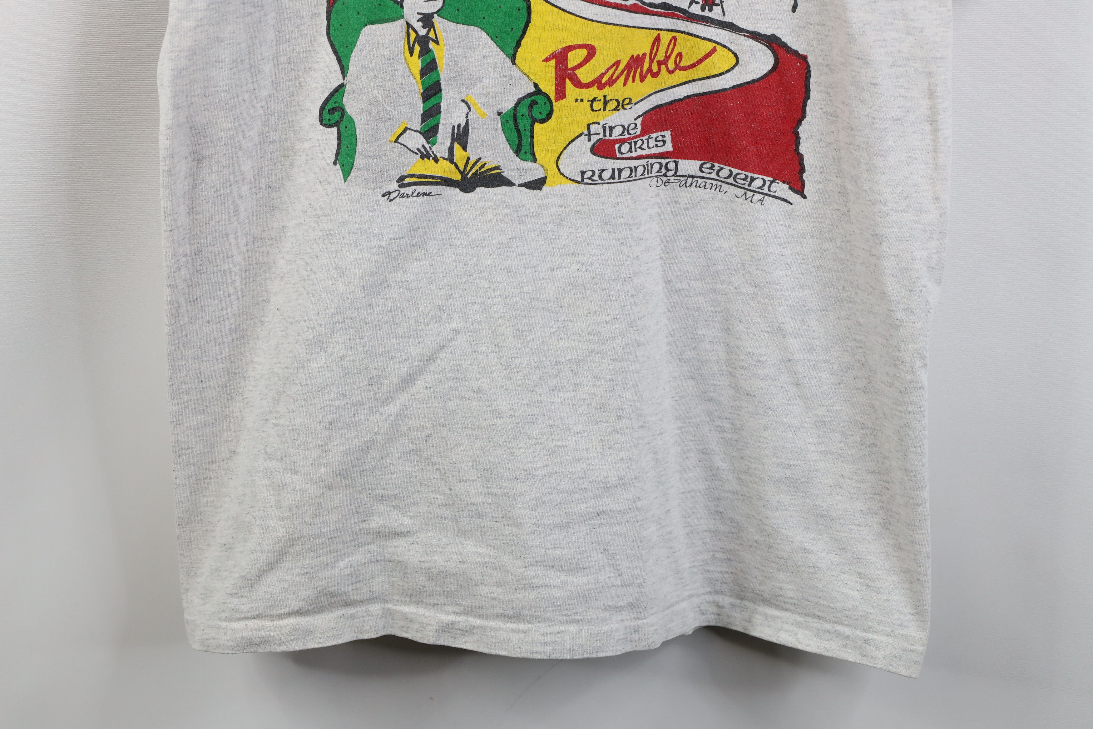 Vintage Vintage 90s James Joyce Ramble Running Road Race T-Shirt USA Size US L / EU 52-54 / 3 - 3 Thumbnail