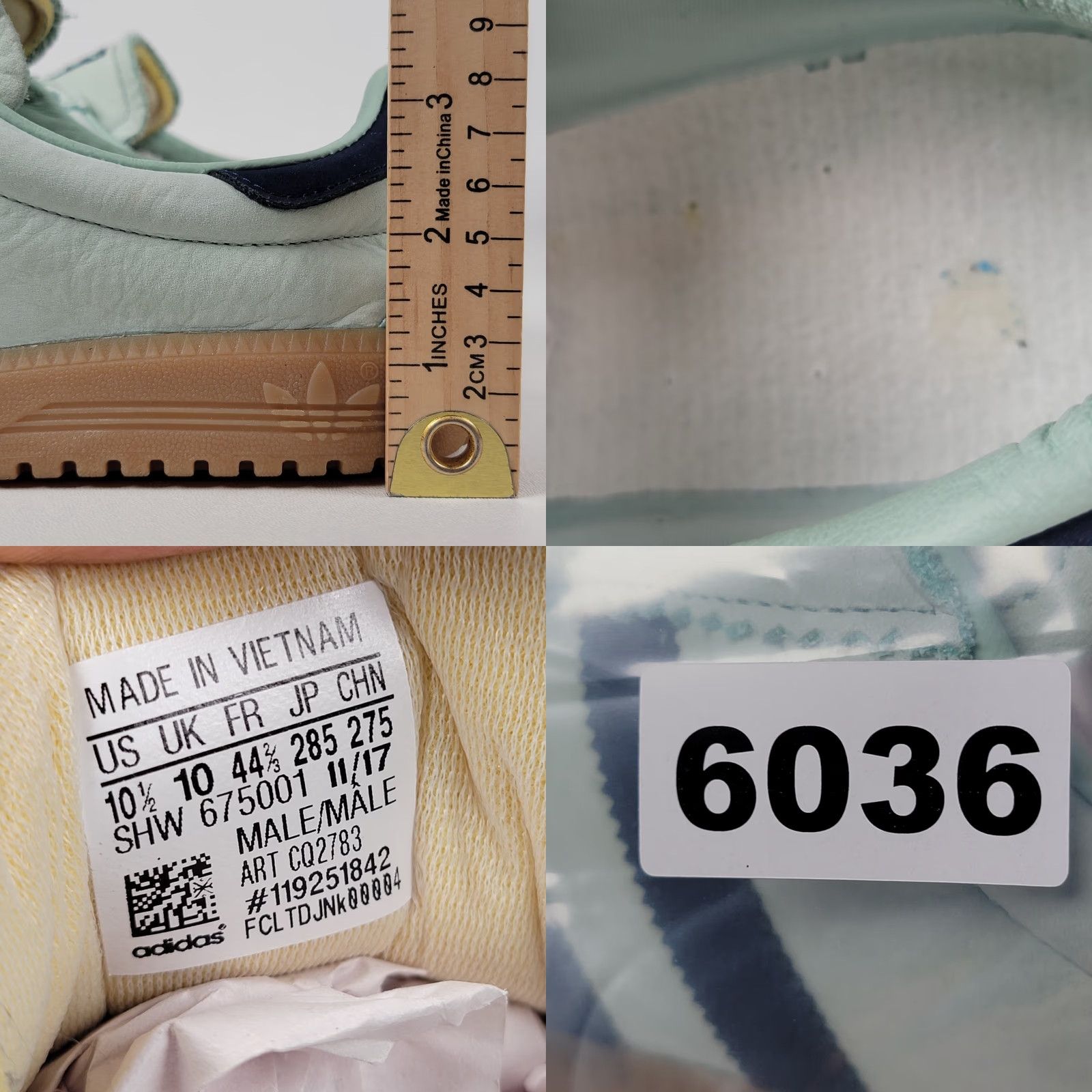 Adidas adidas Bermuda Sneaker Men 10.5 Ash Green/Collegiate Navy/Gum CQ2783 Collegiate Sneaker Mens Shoes Size US 11 / EU 44 - 8 Thumbnail