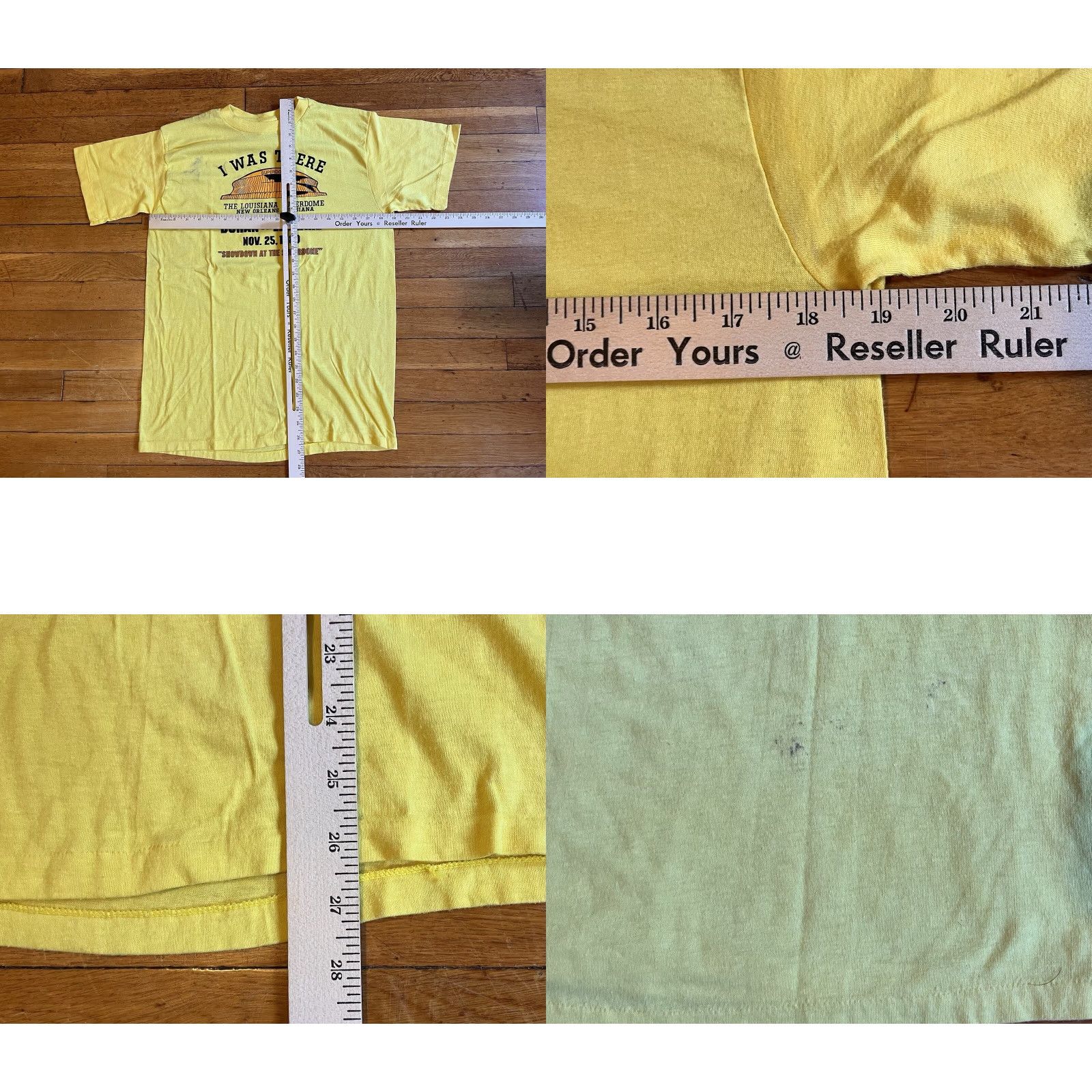 Sugar VINTAGE Sugar Ray Leonard vs Roberto Duran No Mas Shirt M Men’s XL (Fits M) Yellow T-Shirt Size US M / EU 48-50 / 2 - 8 Thumbnail