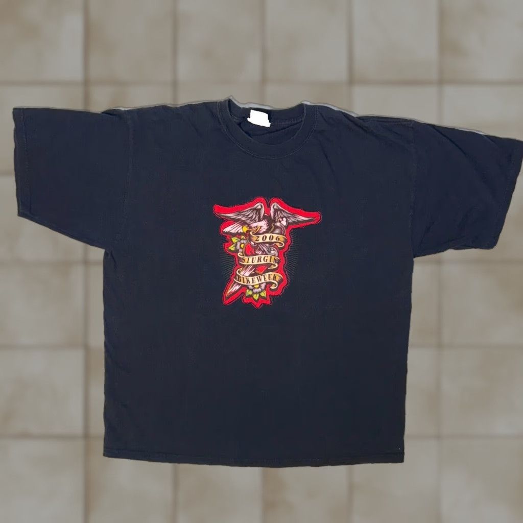 Vintage Sturgis Shirt Black XL T-Shirt Logo 2006 Vintage Men Short Sleeve Crew Neck Size US XL / EU 56 / 4 - 1 Thumbnail