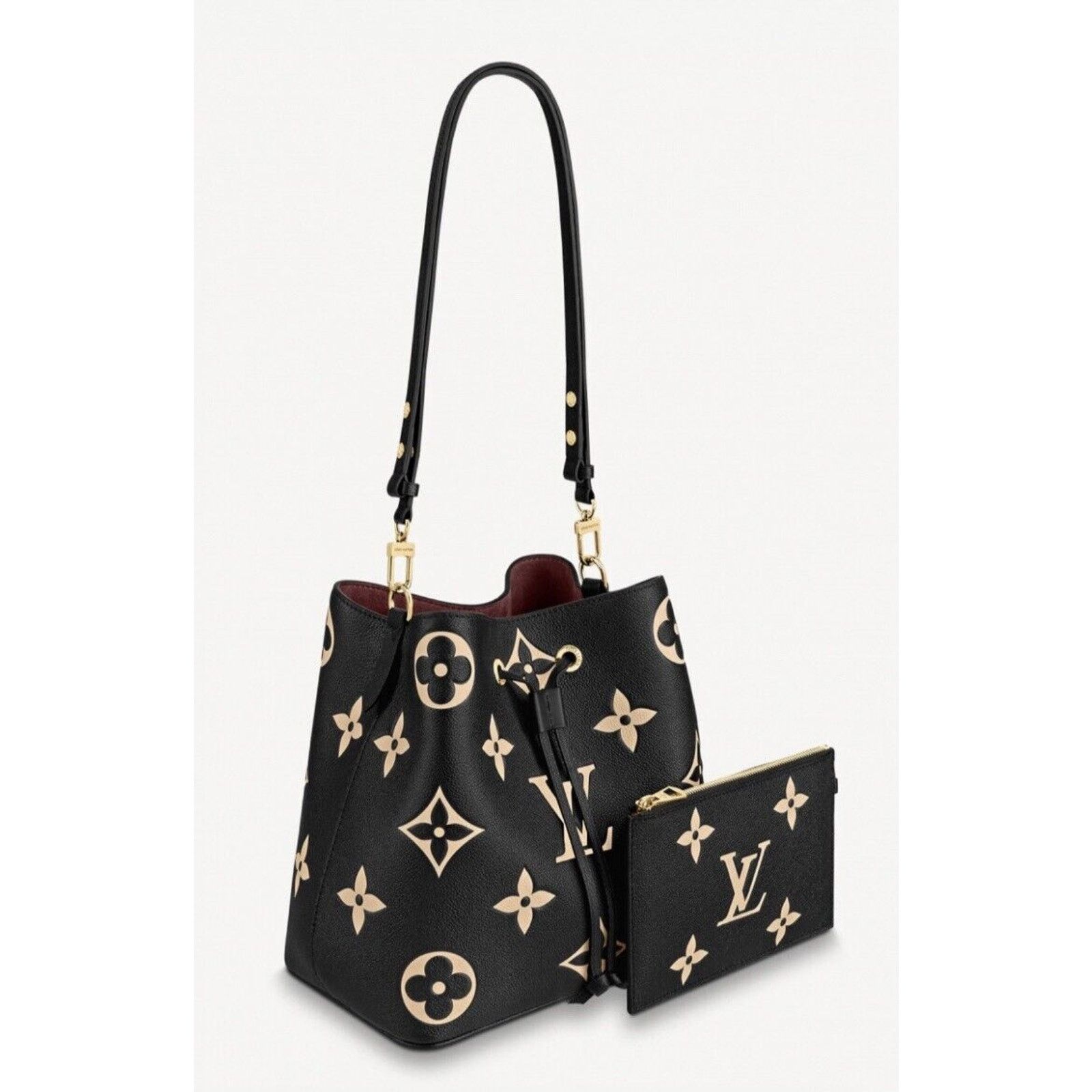 Louis Vuitton Louis Vuitton NéoNoé Shoulder Bag MM Black Leather Size ONE SIZE - 5 Thumbnail
