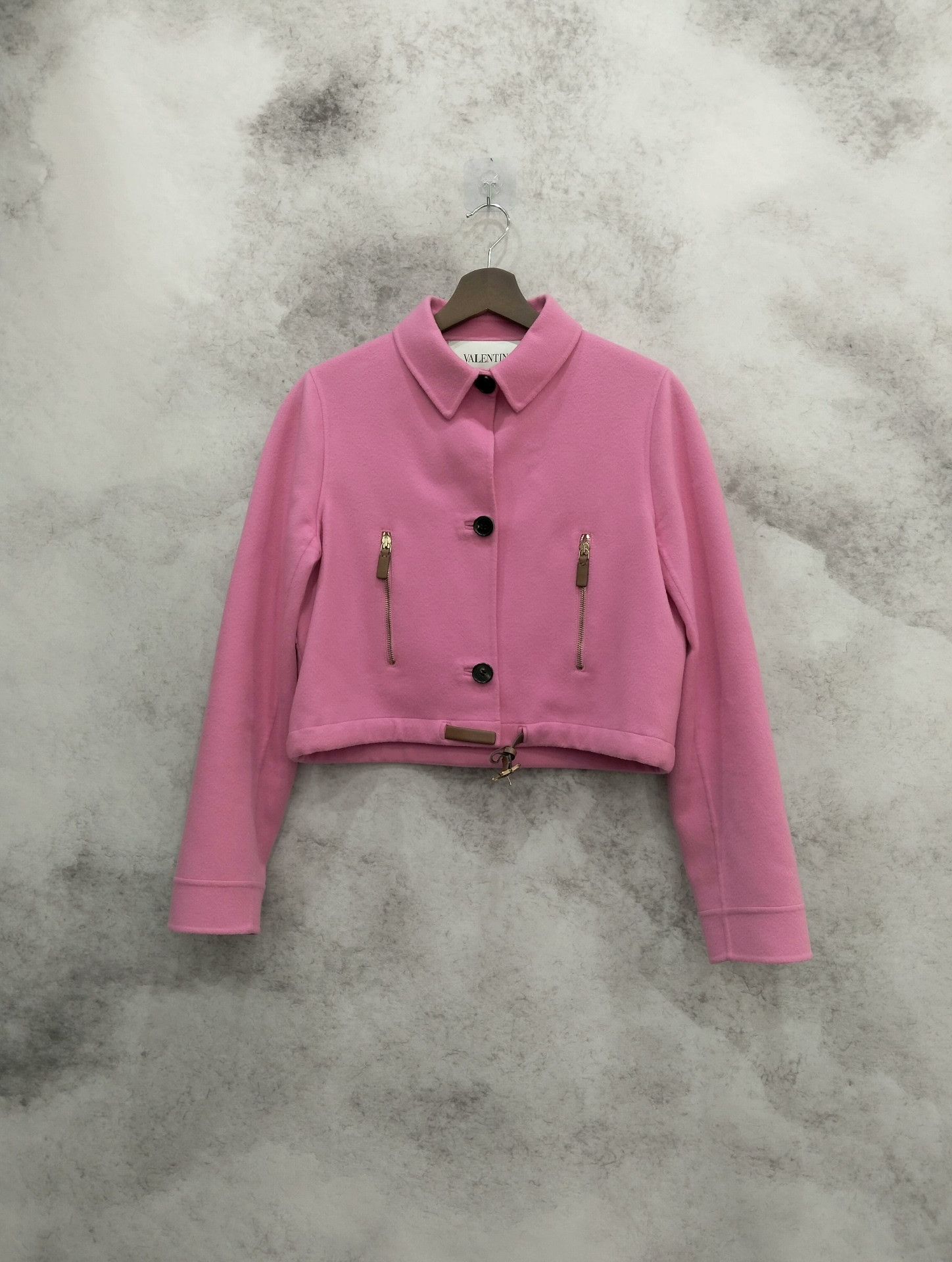 Valentino pink wool coat by valentino Size US L / EU 52-54 / 3 - 1 Thumbnail