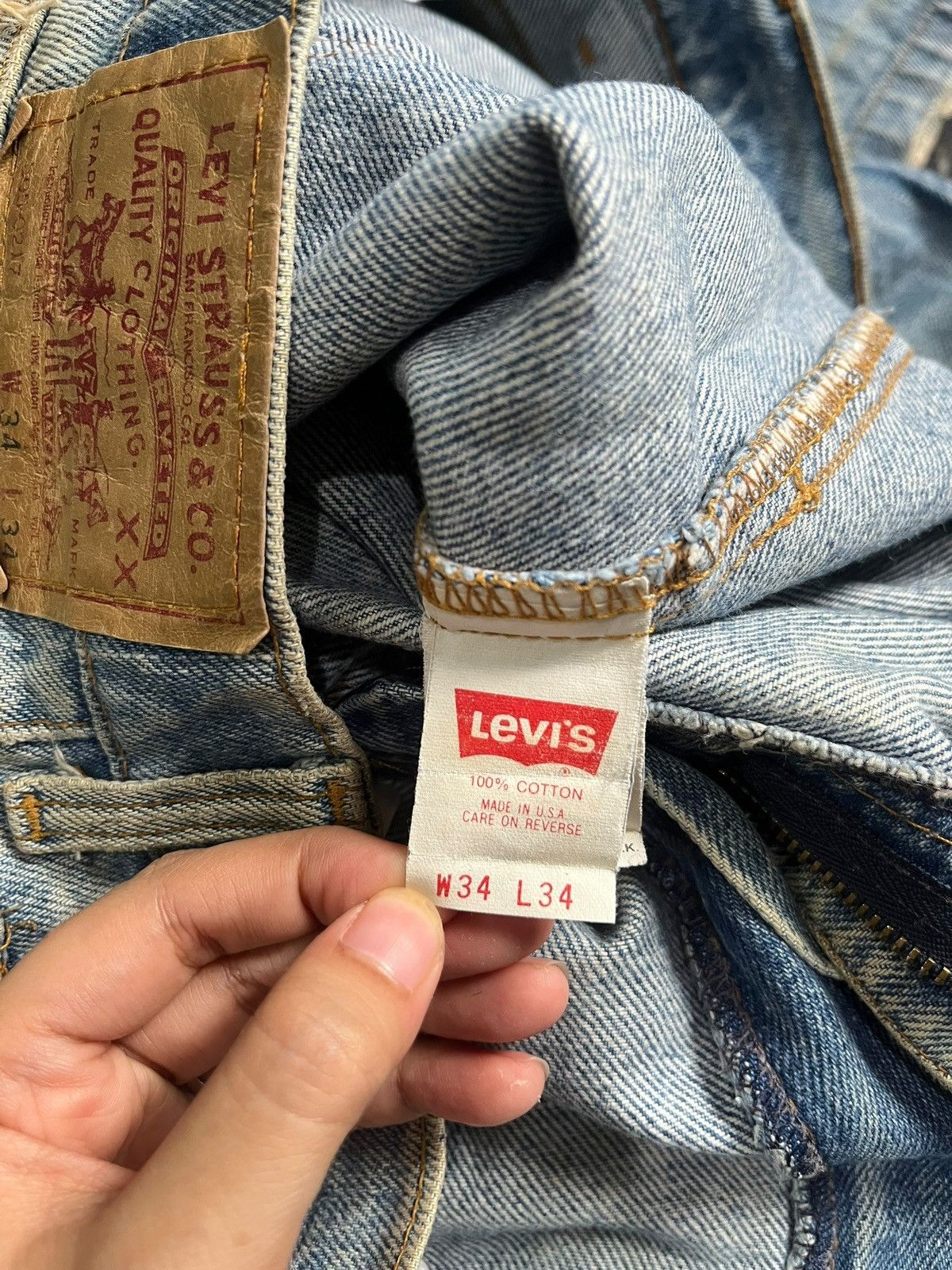 Levi's Vintage 90s Levis 505 Mud Wash Distress Loose Jeans Size US 33 - 5 Thumbnail