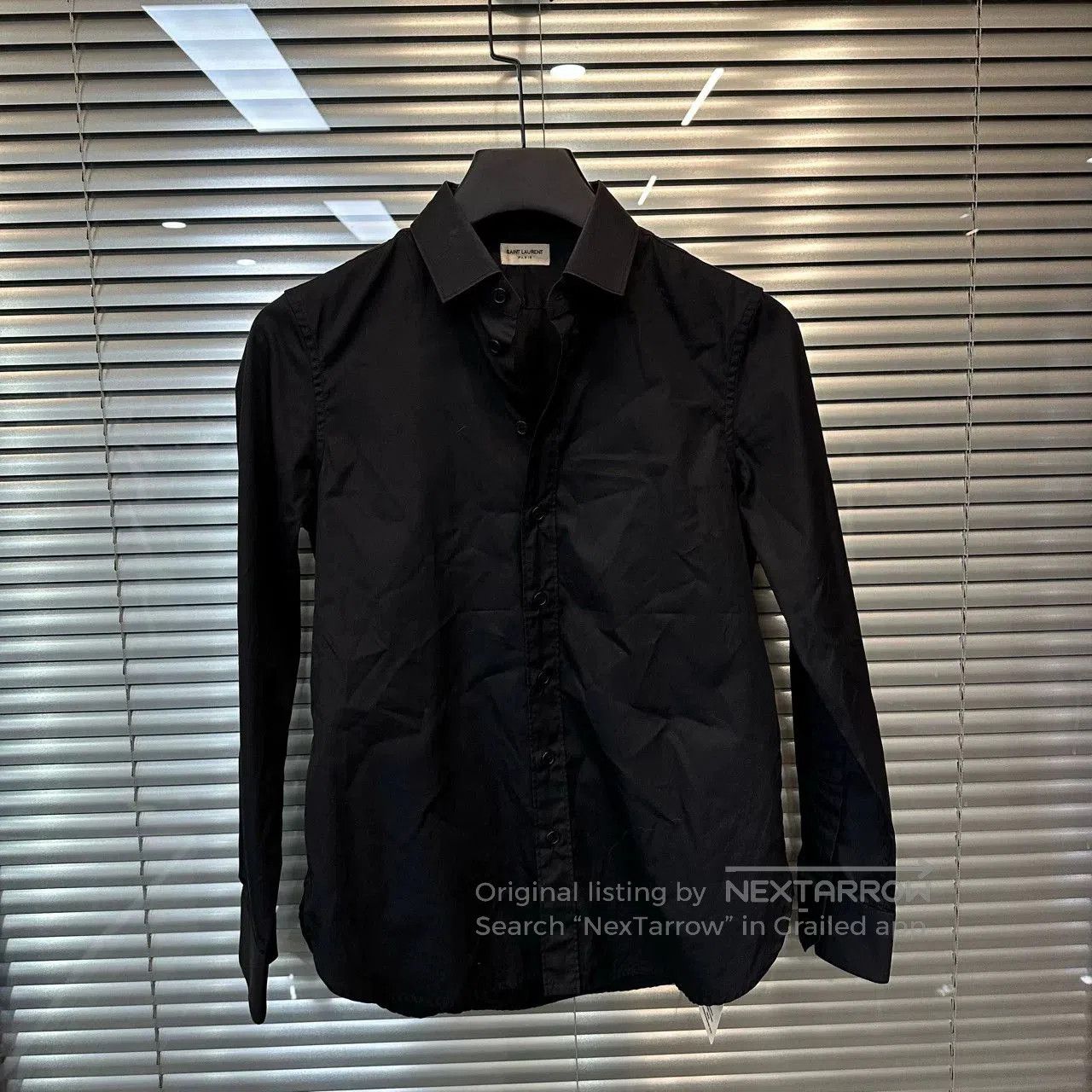 Saint Laurent Paris Saint Laurent Black Long-Sleeve Shirt. Size XS / US 0-2 / IT 36-38 - 1 Thumbnail