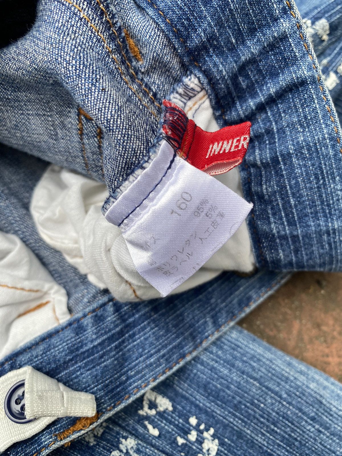 Angel Blue Inner Press Japan Y2K Flared Denim Jeans – Side Logo Print Size 30" / US 8 / IT 44 - 5 Thumbnail