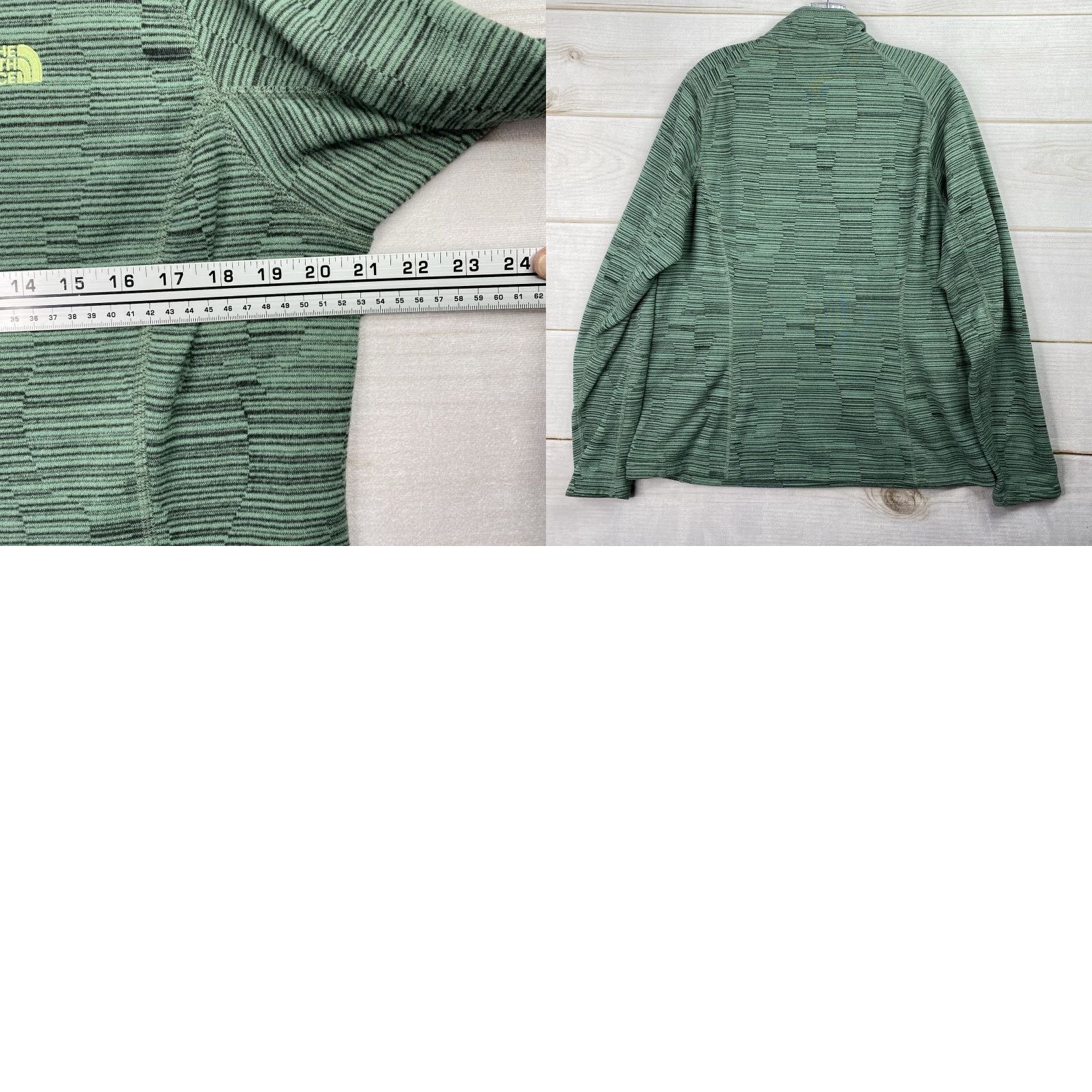 The North Face The North Face 1/4 Zip Pullover Womens XL Green Heather Embroidered Lightweight Sweatshirt Size XL / US 12-14 / IT 48-50 - 8 Thumbnail