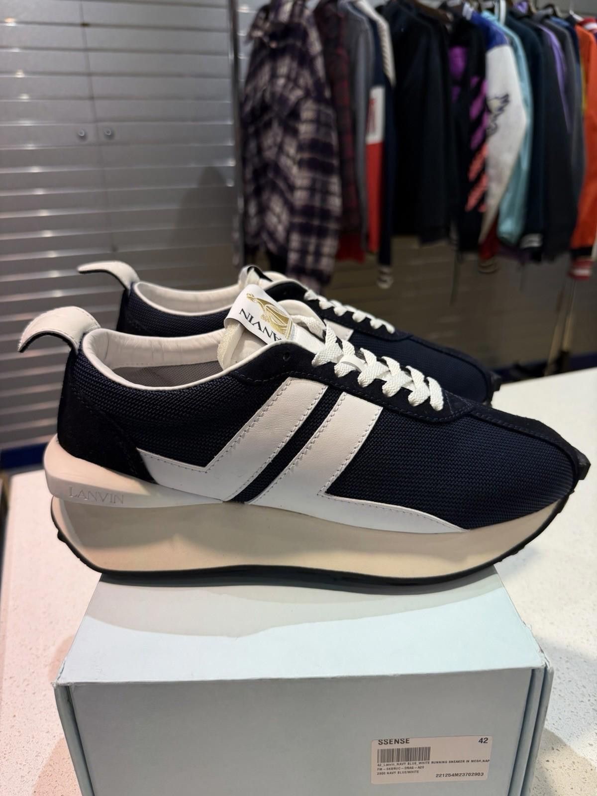 Lanvin LANVIN BLUE BUMPR SNEAKERS White Blue Size 42EU/9US Size US 9 / IT 39 - 1 Thumbnail