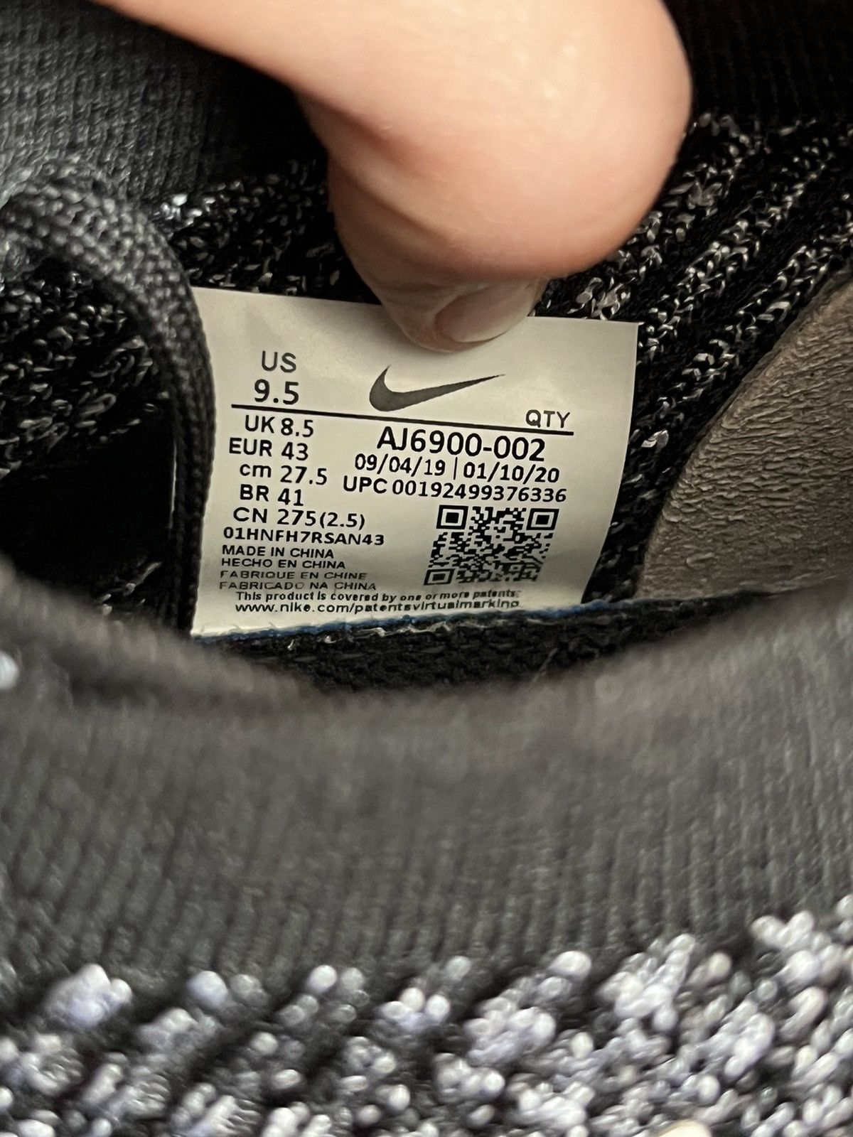 Nike Nike VaporMax Flyknit 3 Oreo Size US 9.5 / EU 42-43 - 8 Thumbnail