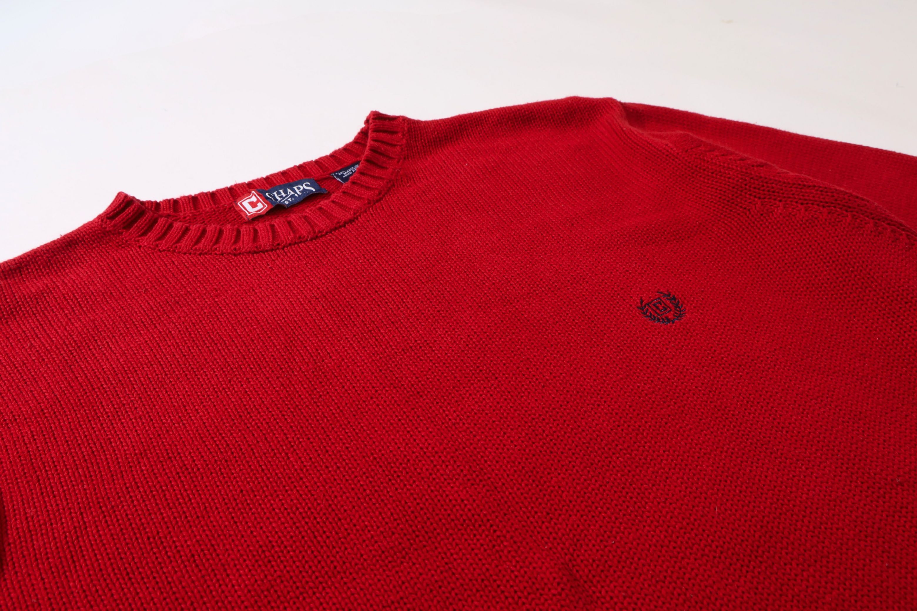 Chaps Ralph Lauren Vintage Red Oversized Knit Jumper (2XL) Size US XXL / EU 58 / 5 - 1 Thumbnail