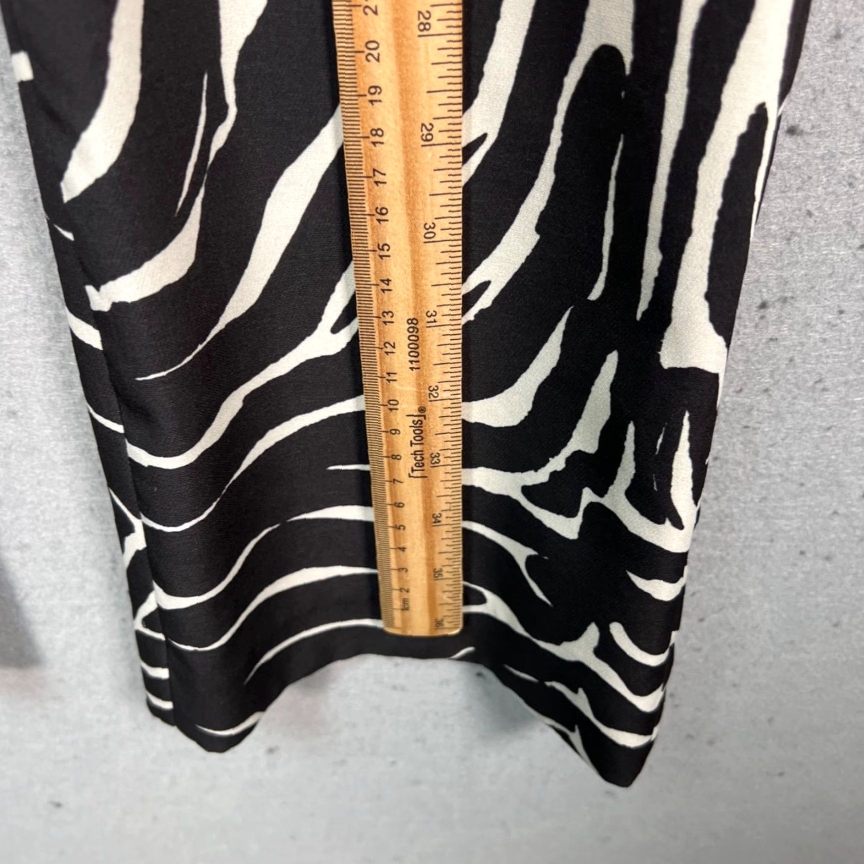 Zara Zara Womens Large Zebra Print Black & White Straight Leg Pants Size 36" / US 14 / IT 50 - 5 Thumbnail