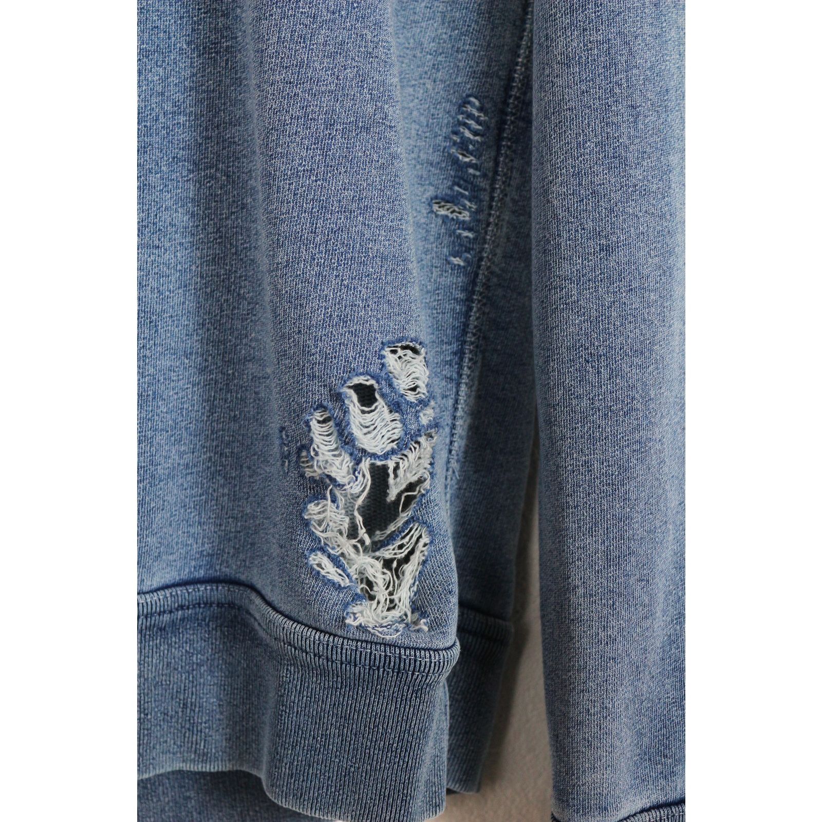 True Religion True Religion Logo Indigo Distressed Sweatshirt Y2K Oversize Size US M / EU 48-50 / 2 - 4 Thumbnail