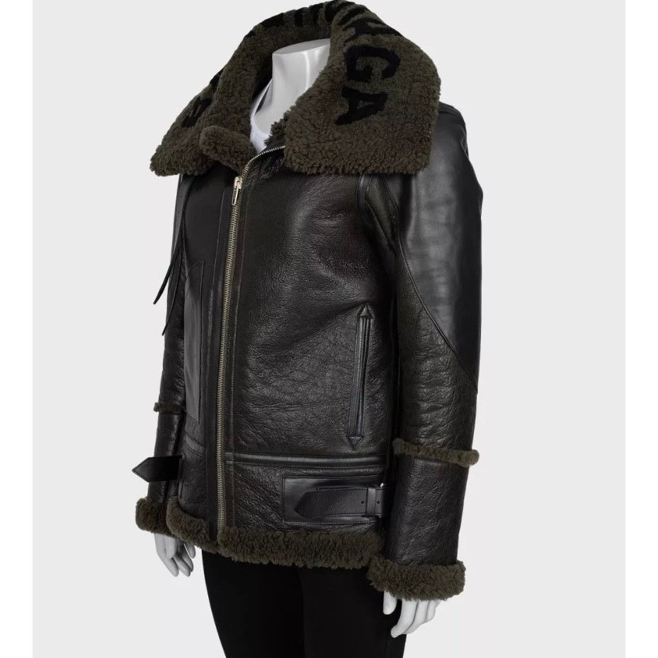 Balenciaga Balenciaga Green Sheepskin Oversized Coat - Size FR36/S Size XS / US 0-2 / IT 36-38 - 2 Thumbnail