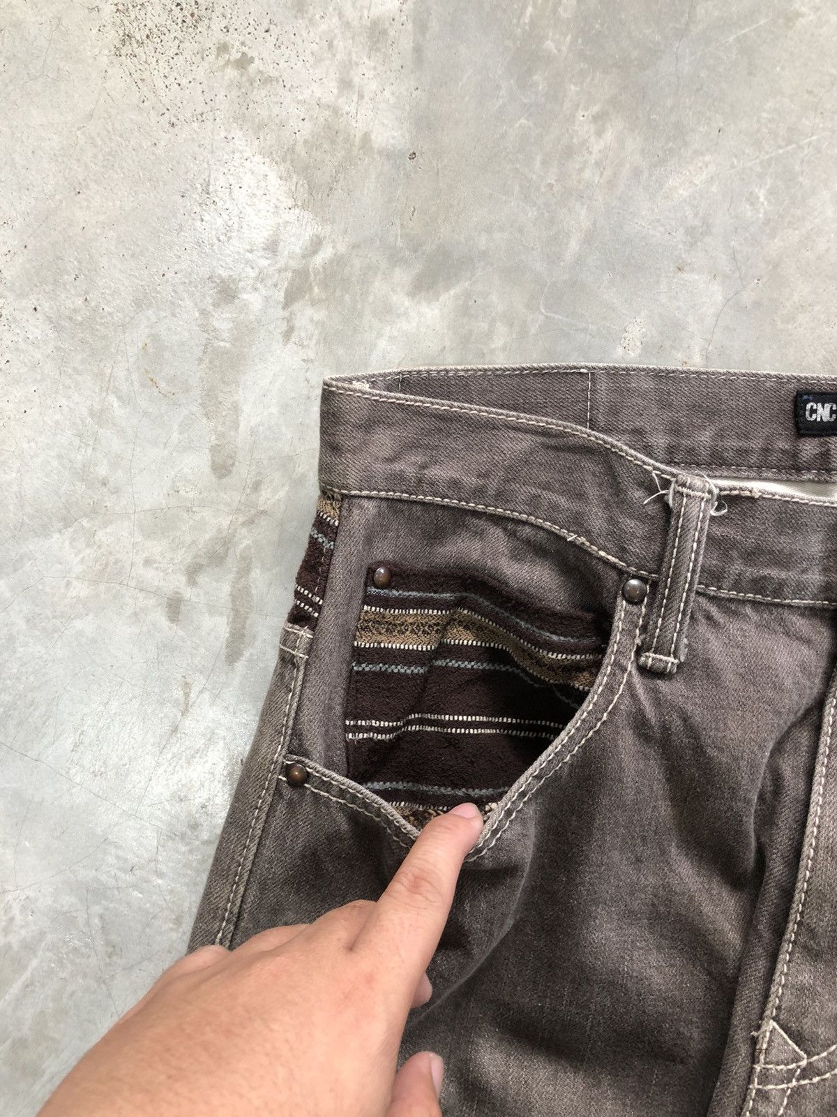 Hysteric Glamour × Japanese Brand × Seditionaries Concave Attempt Navajo Jeans Size US 33 - 5 Thumbnail